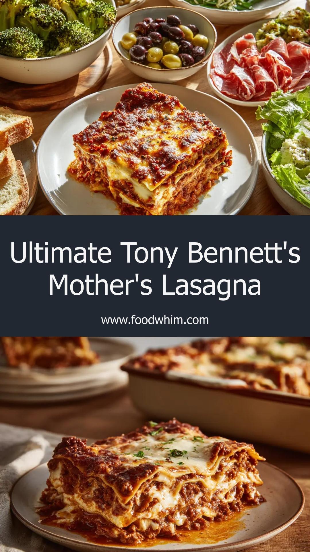 Tony Bennett’s Mother’s Lasagna With Cinnamon-Spiced Meat Sauce — pin 1