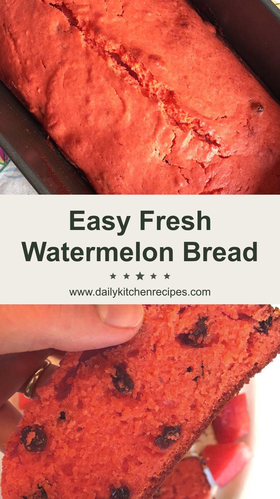 Bake Irresistible Watermelon Bread for a Refreshing Treat — pin 4
