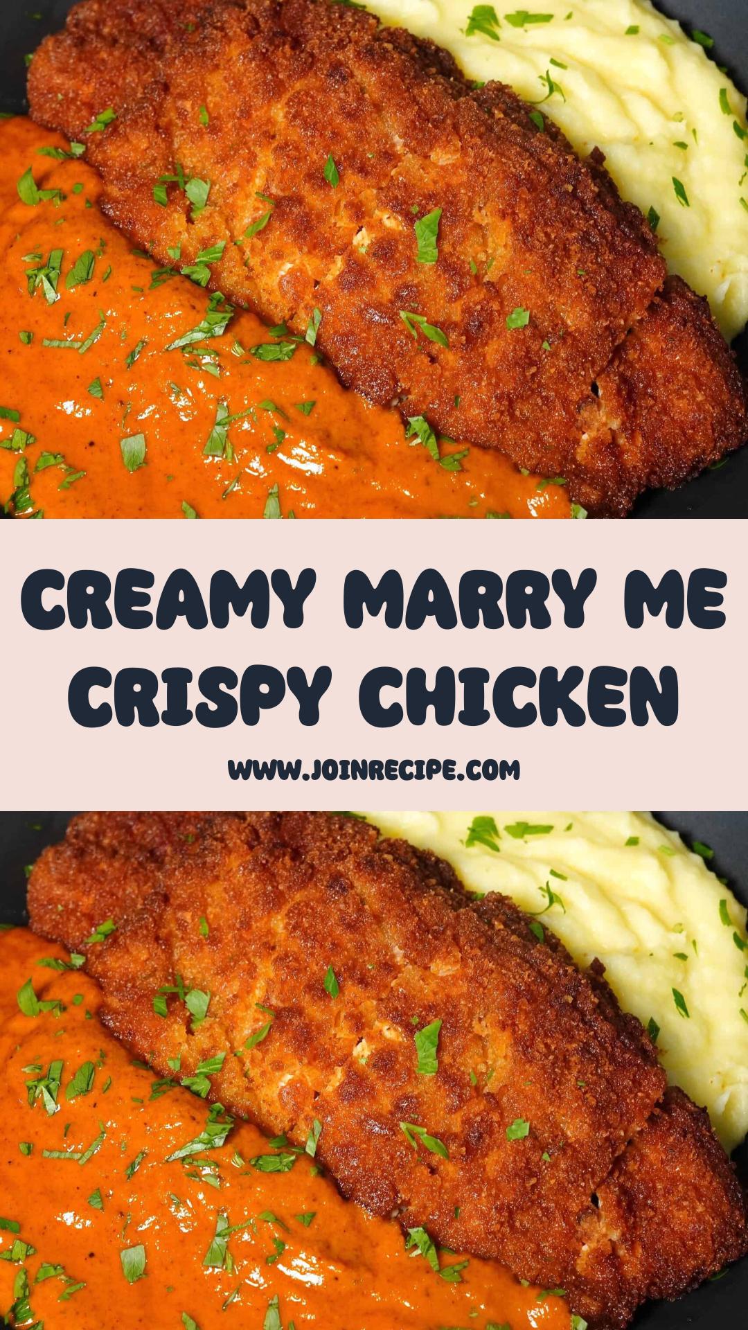 Marry Me Crispy Chicken with Creamy Sun-Dried Tomato Sauce — pin 1