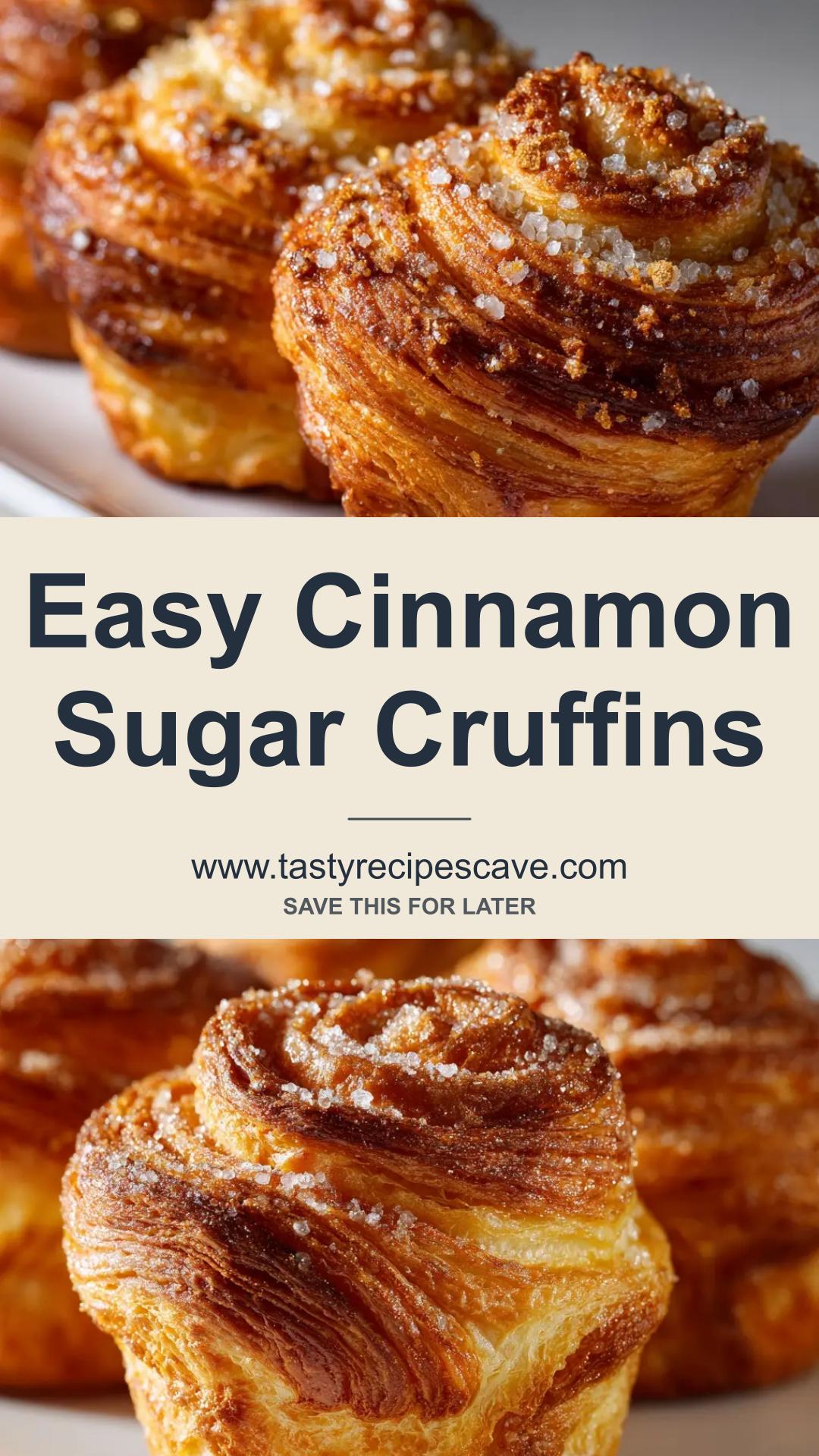 Cinnamon Cruffins with Cinnamon Sugar — pin 1
