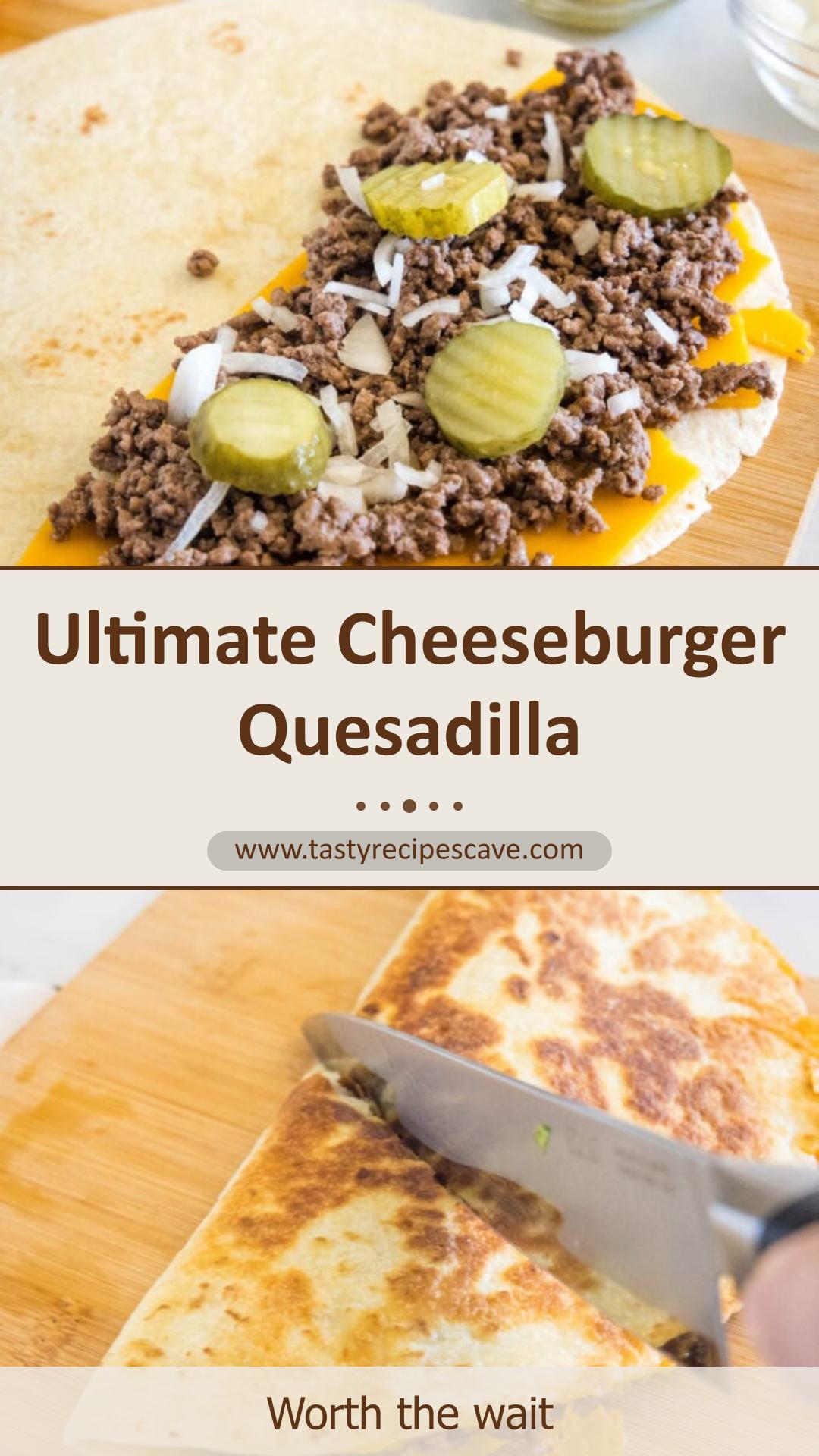 Cheeseburger Quesadilla with Burger Sauce — pin 2