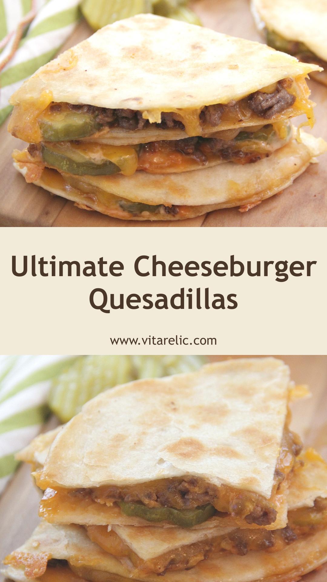 Cheeseburger Quesadillas with Burger Sauce and Pickles — pin 2