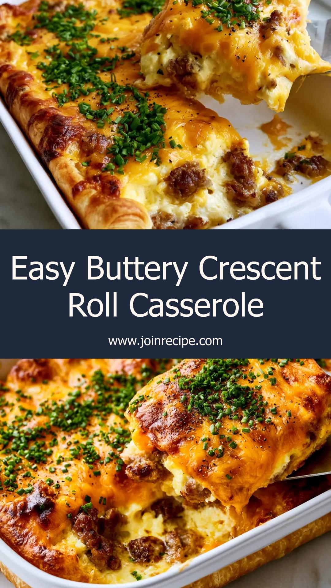 Buttery Crescent Roll Sausage Casserole: A Satisfying Team Breakfast Dish — pin 1