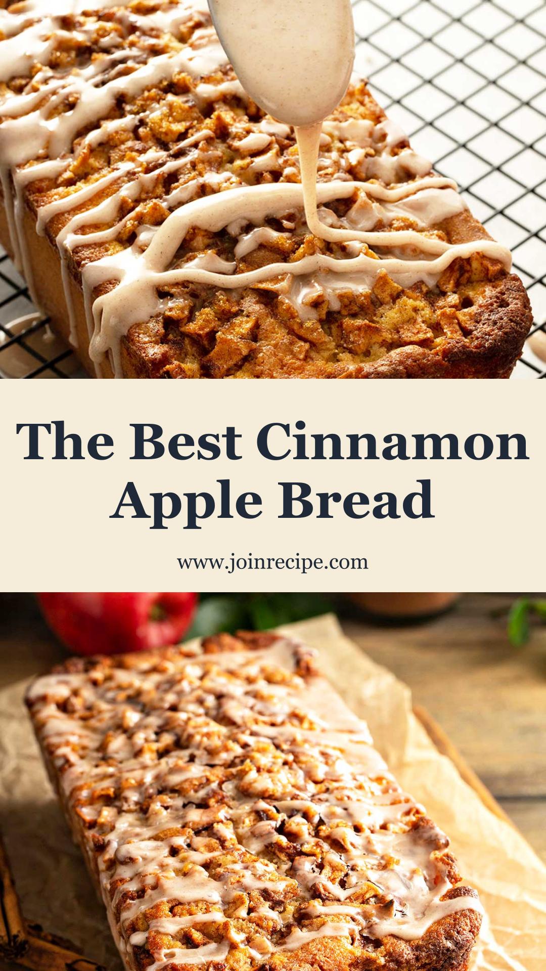Cinnamon Apple Bread with Brown Sugar Swirl and Cinnamon Glaze — pin 3