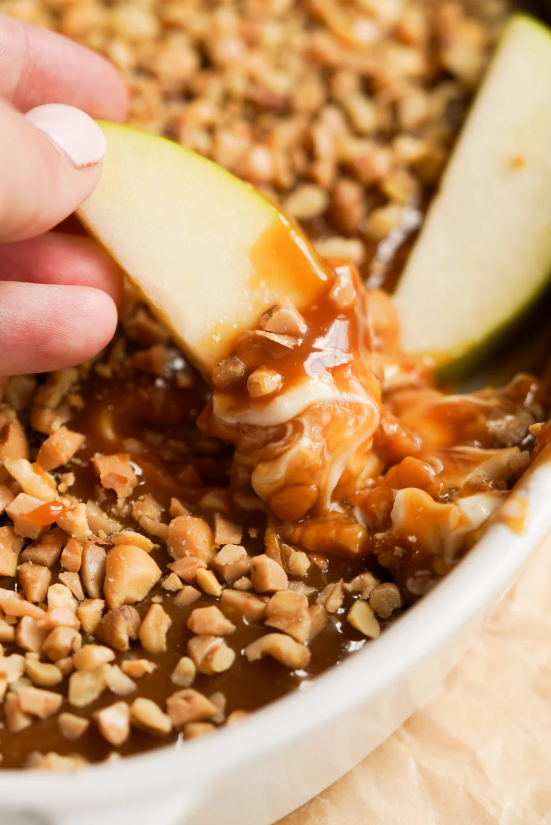 Cream Cheese Caramel Apple Dip with Crunchy Toffee Bits