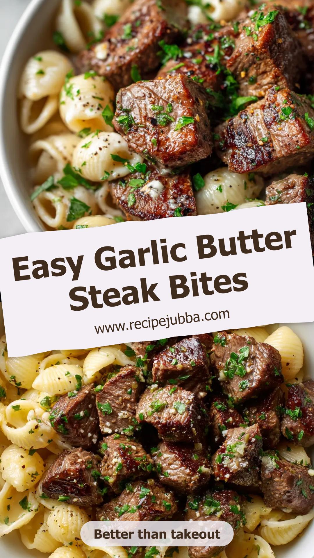 Garlic Butter Steak Bites with Sirloin and Fresh Garlic — pin 1