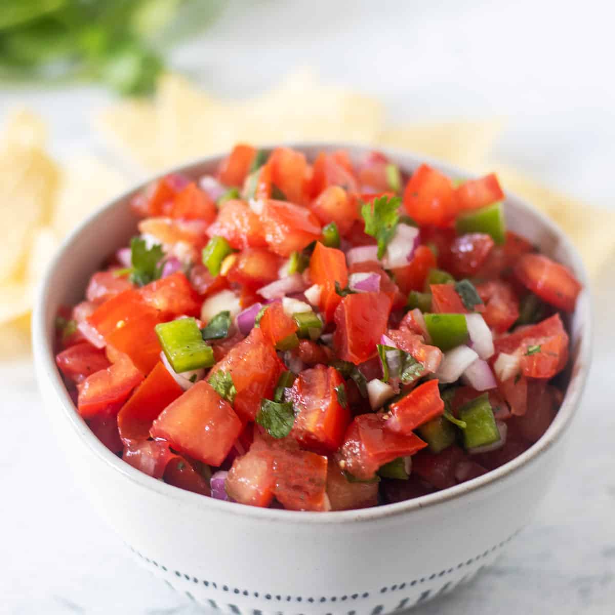 Homemade Pico De Gallo With Fresh Lime and Crisp Vegetables