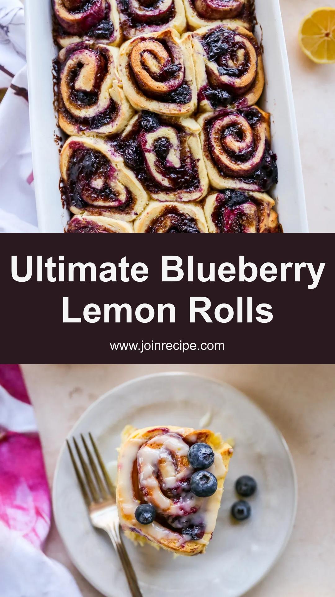 Blueberry Lemon Cinnamon Rolls: Fluffy Spring Treats with Fresh Berry Flavor — pin 1