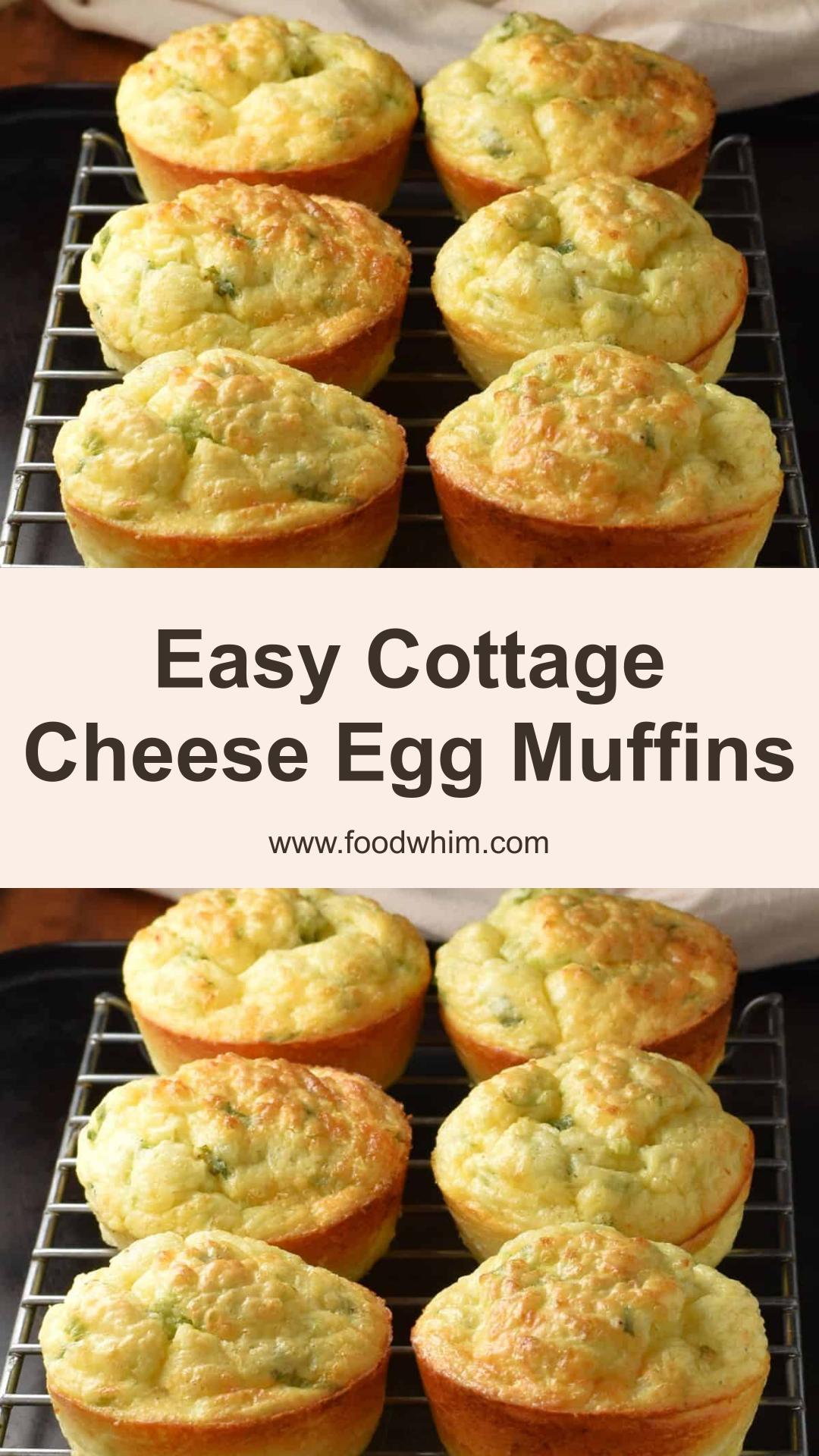 Fluffy Cottage Cheese Egg Muffins with Cheddar and Scallions — pin 3