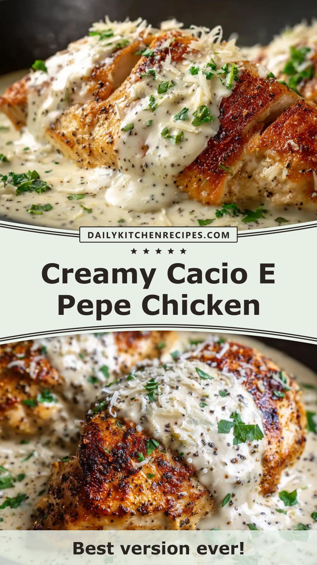 Cacio E Pepe Chicken with Pecorino Cream Sauce — pin 2