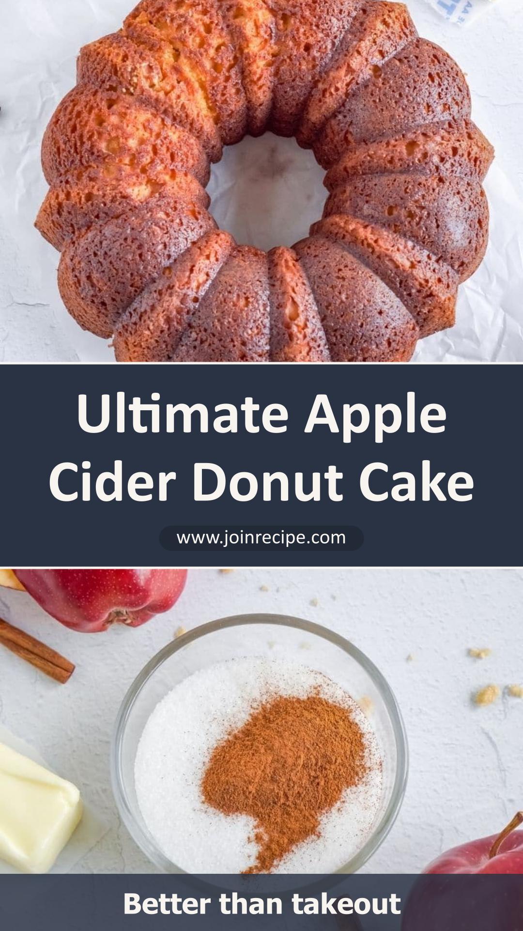 Apple Cider Donut Cake with Cinnamon-Sugar Topping — pin 1