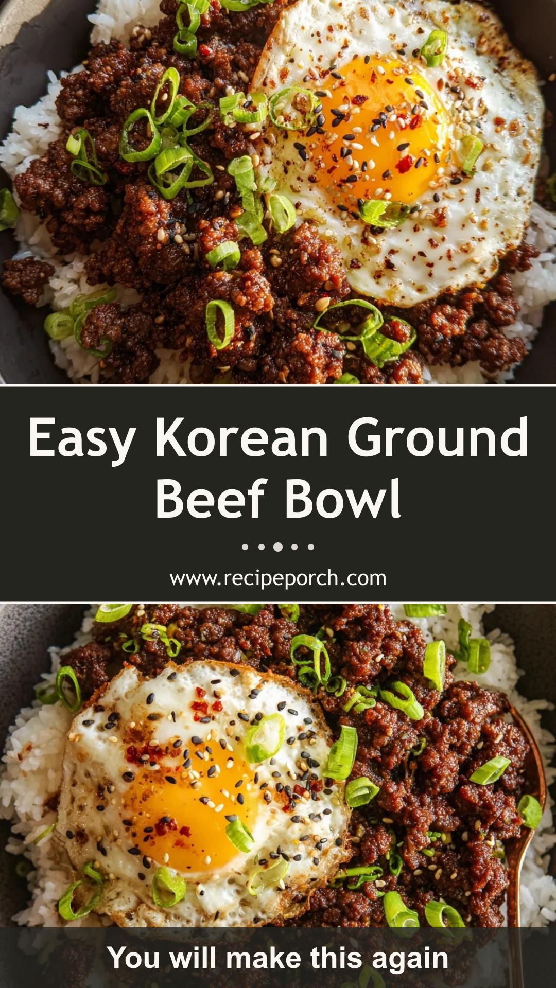 Korean Ground Beef Bowl: 25-Minute Dinner — pin 3