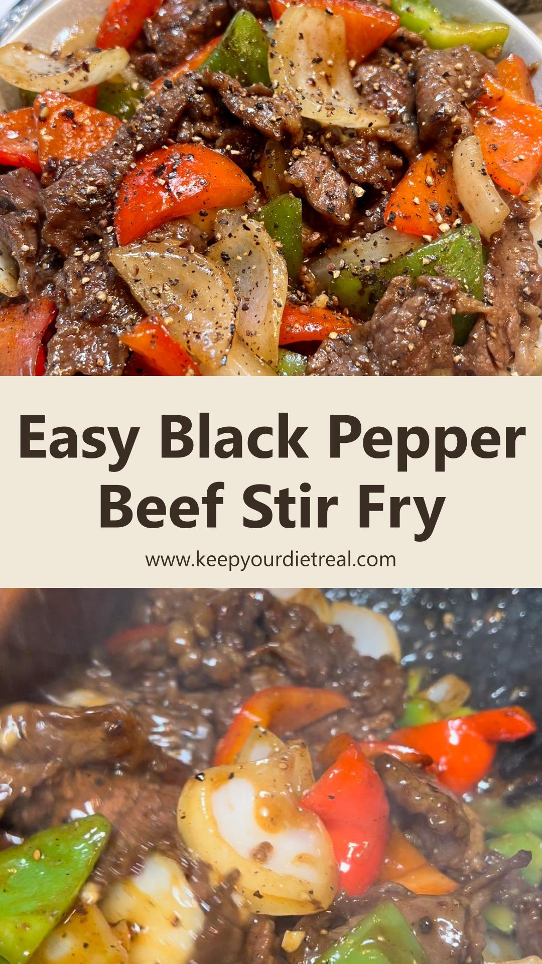 Black Pepper Beef with Crisp Bell Peppers and Peppery Stir-Fry Sauce — pin 1