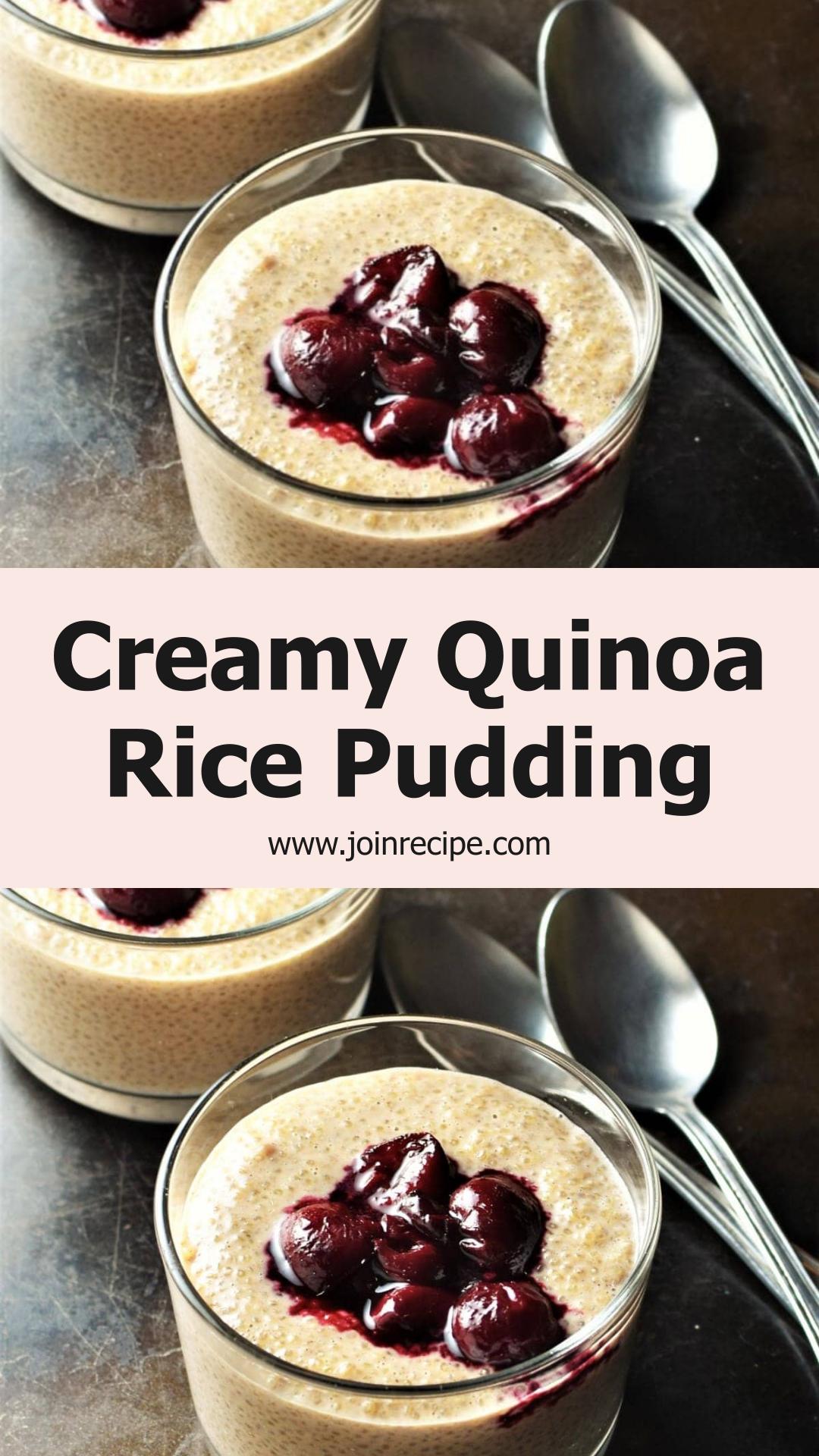 Quinoa Rice Pudding with Cinnamon and Creamy Mascarpone — pin 1