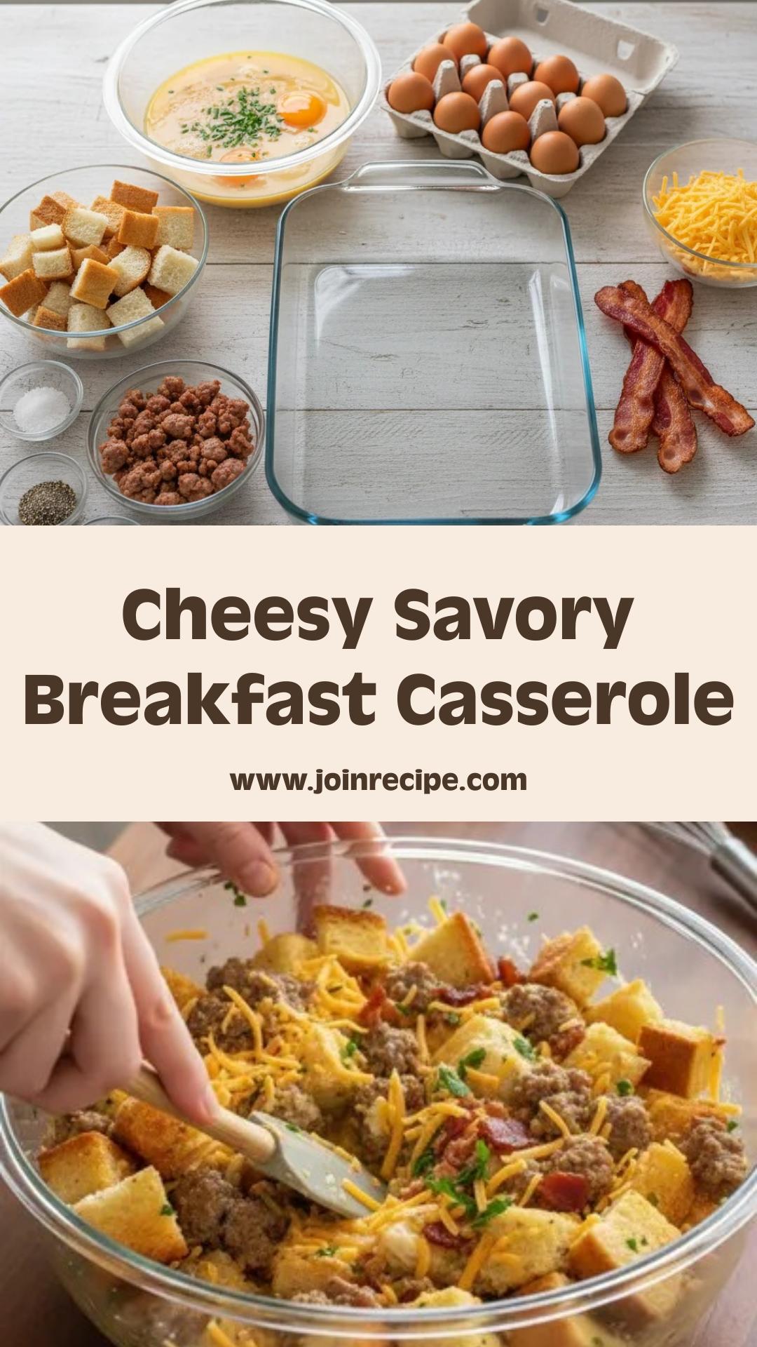 Cheesy Savory Breakfast Casserole: The Perfect Family Brunch Dish — pin 2