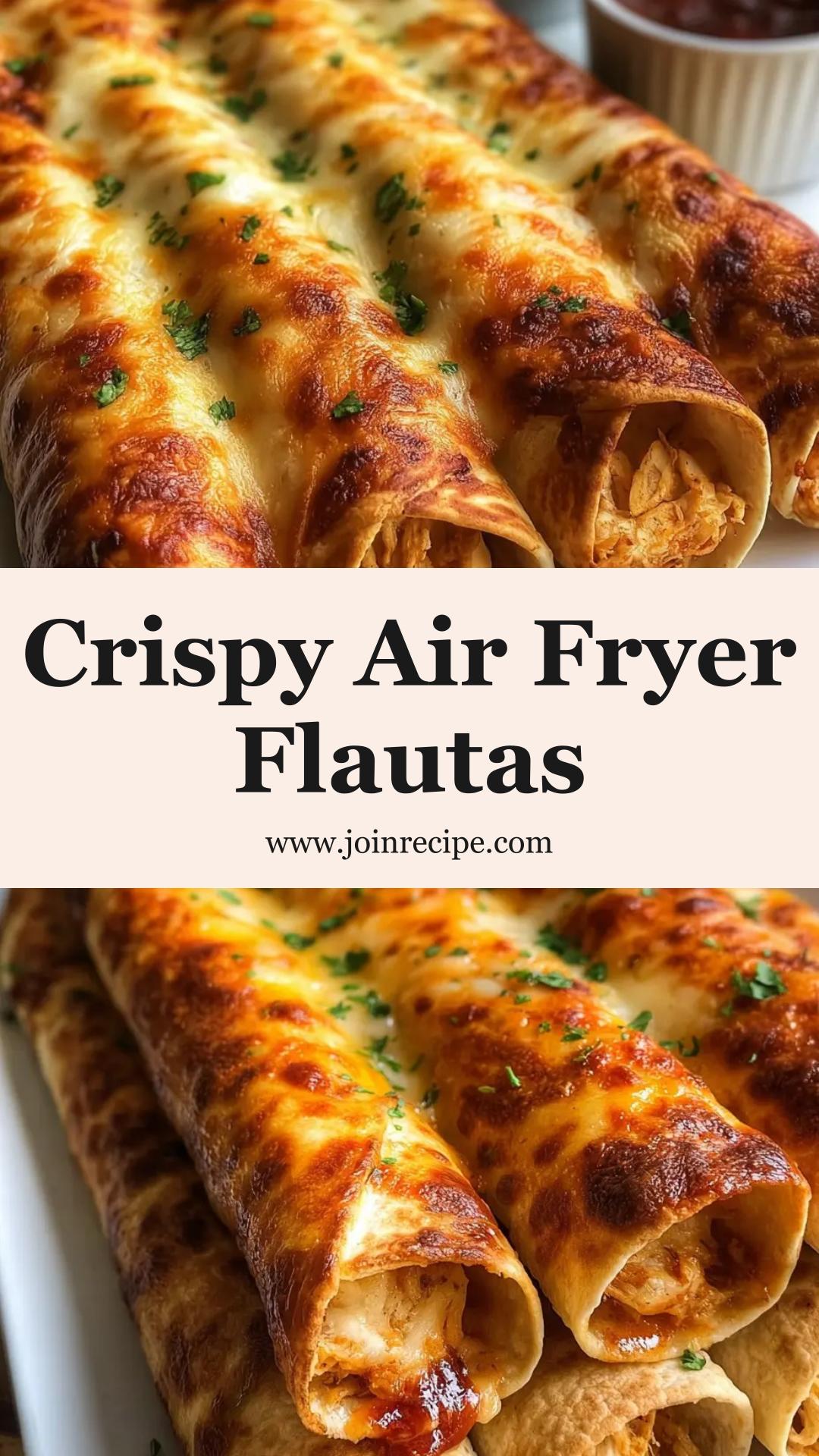 Crispy Air Fryer Flautas: Easy Homemade Mexican Snack — pin 1