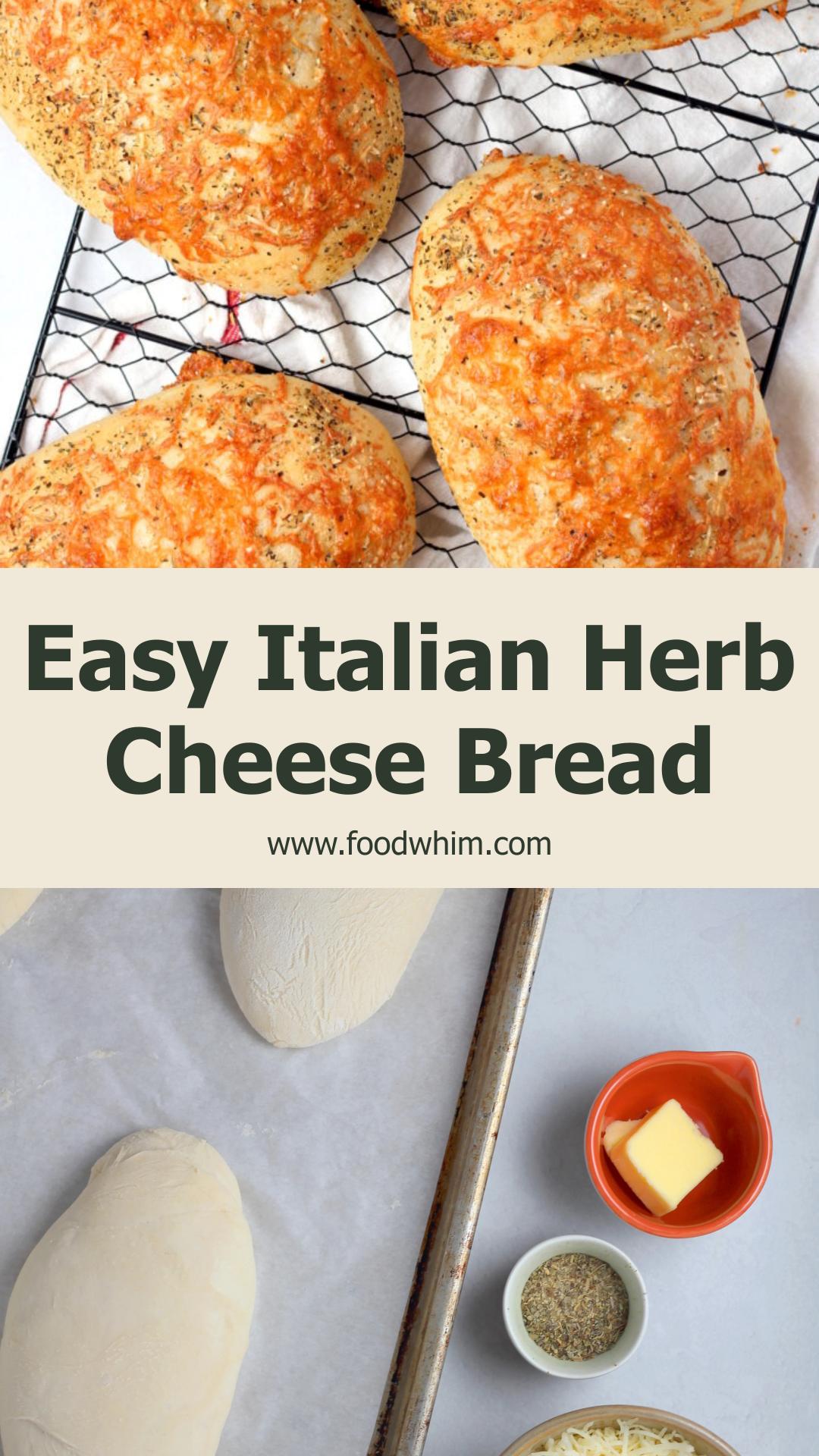 Italian Herbs and Cheese Bread with Golden Parmesan Topping — pin 2