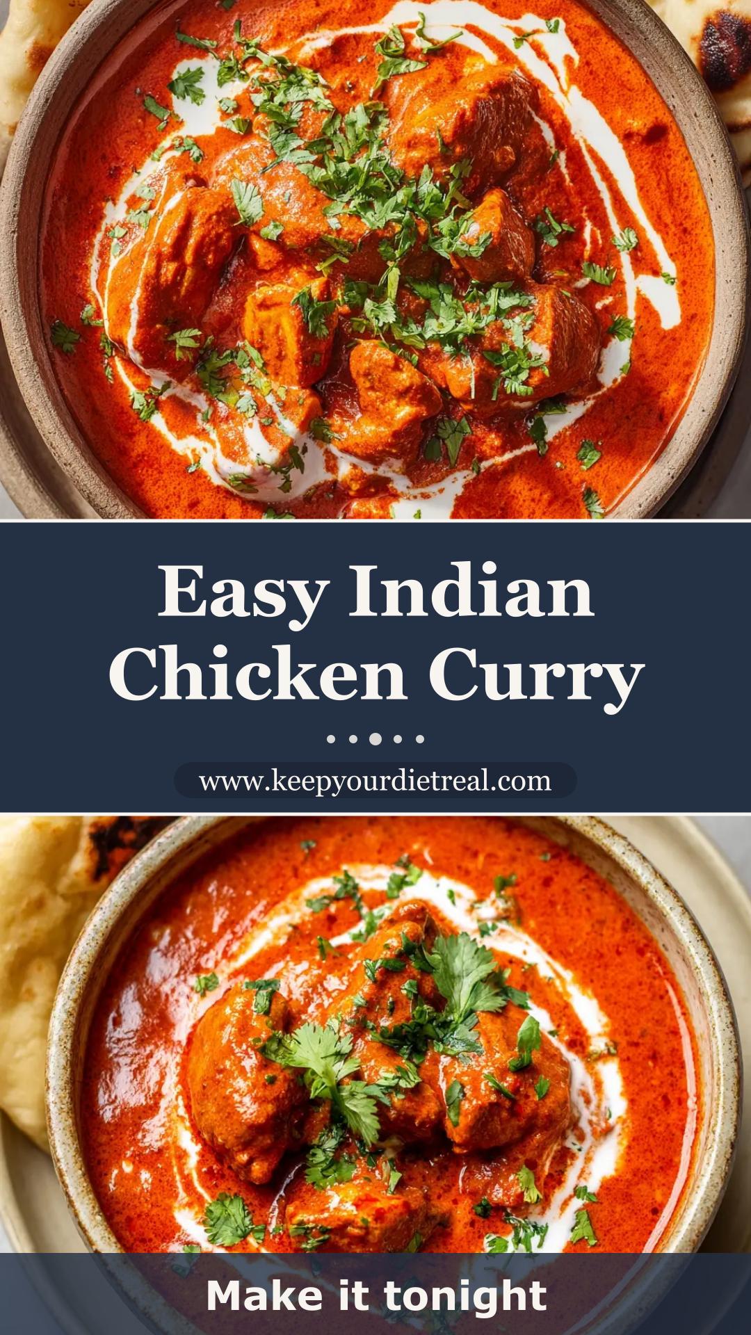 Indian Chicken Curry With Tomato Coconut Sauce — pin 1