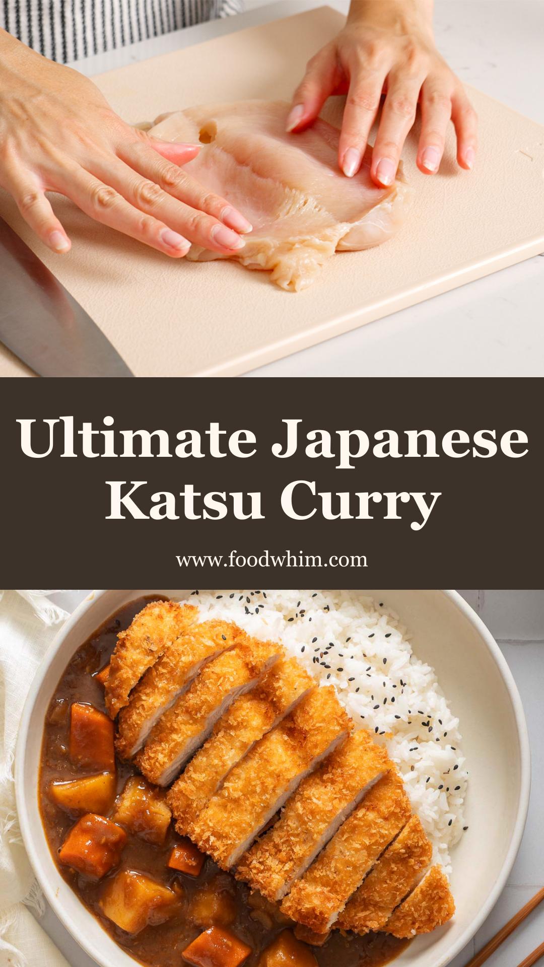 Japanese Katsu Curry with Crispy Panko Chicken and Sweet Apple Curry — pin 1