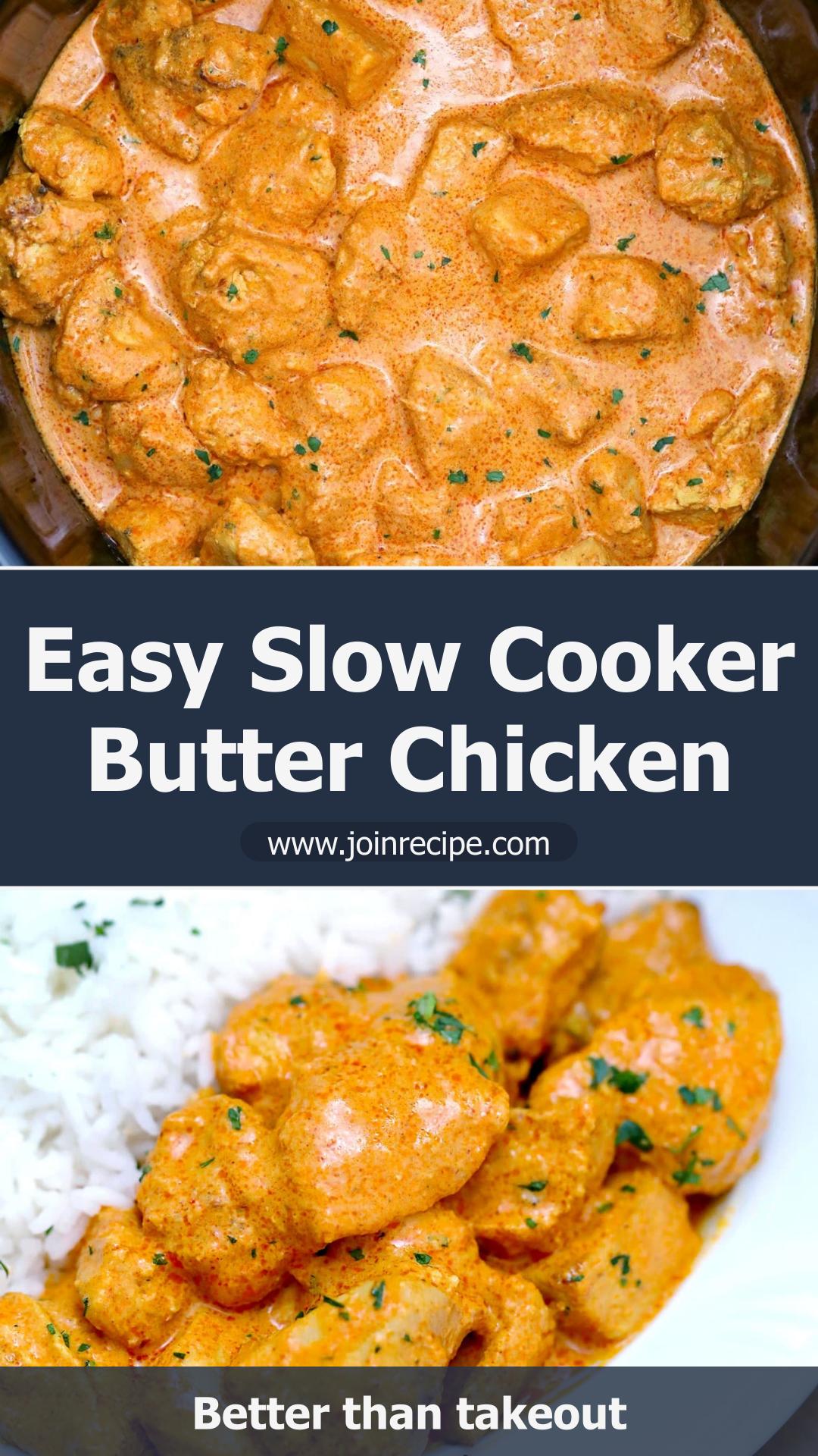 Slow Cooker Butter Chicken With Tomato Cream Curry Sauce — pin 3