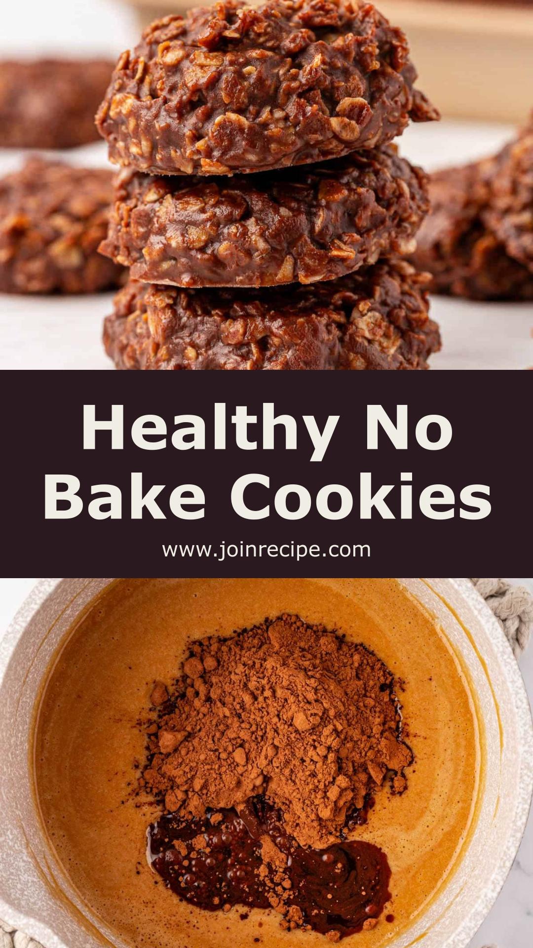 Healthy No Bake Cookies: Chewy Chocolate Treats Without Refined Sugar — pin 2
