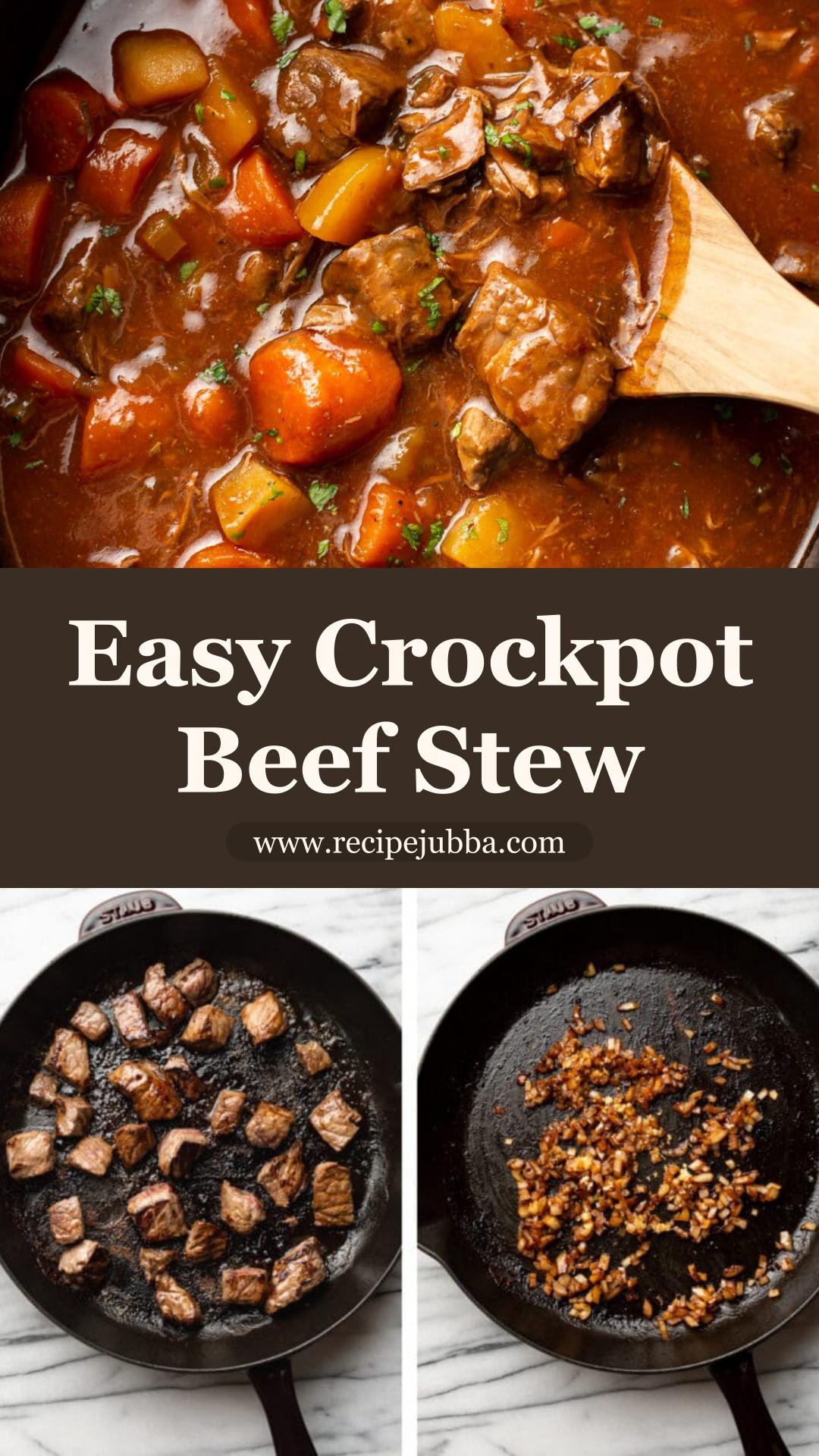 Crockpot Beef Stew with Tender Beef and Chunky Yukon Gold Potatoes — pin 2