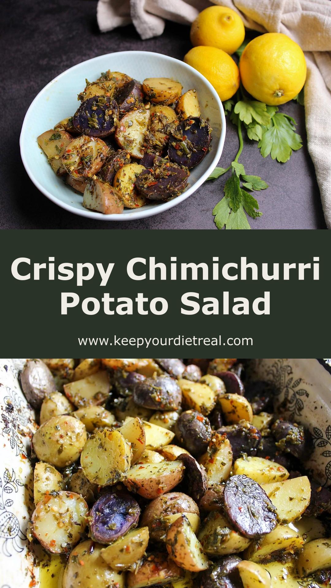 Chimichurri Potato Salad with Crispy Roasted Potatoes and Fresh Herbs — pin 3