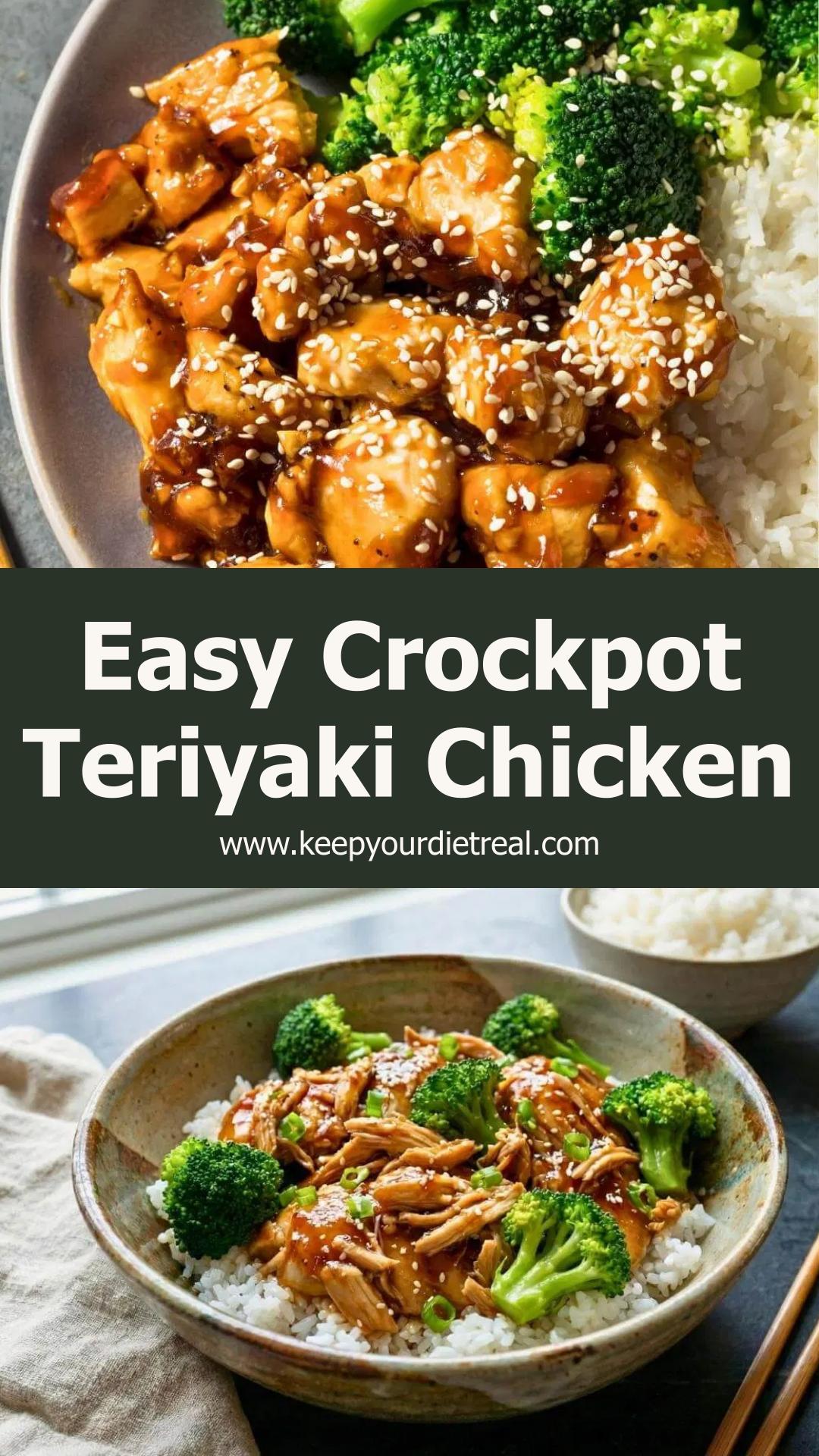 Best Dump-and-Go Crockpot Teriyaki Chicken: No Watery Sauce, Just Sticky Glaze — pin 1
