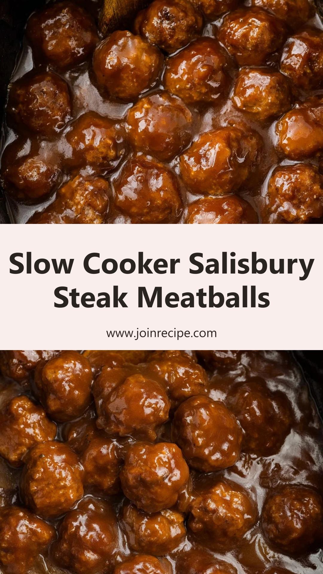 Slow Cooker Salisbury Steak Meatballs: Comforting Richness in Hearty Gravy — pin 2