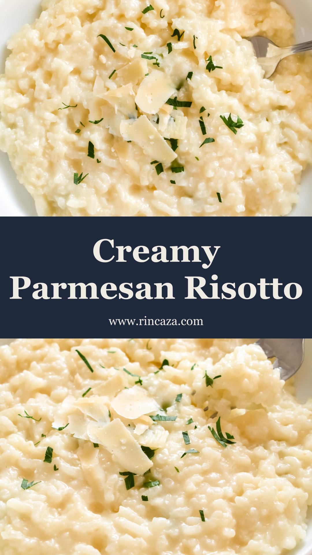 Parmesan Risotto With Creamy Arborio Rice and Grated Parmesan — pin 2