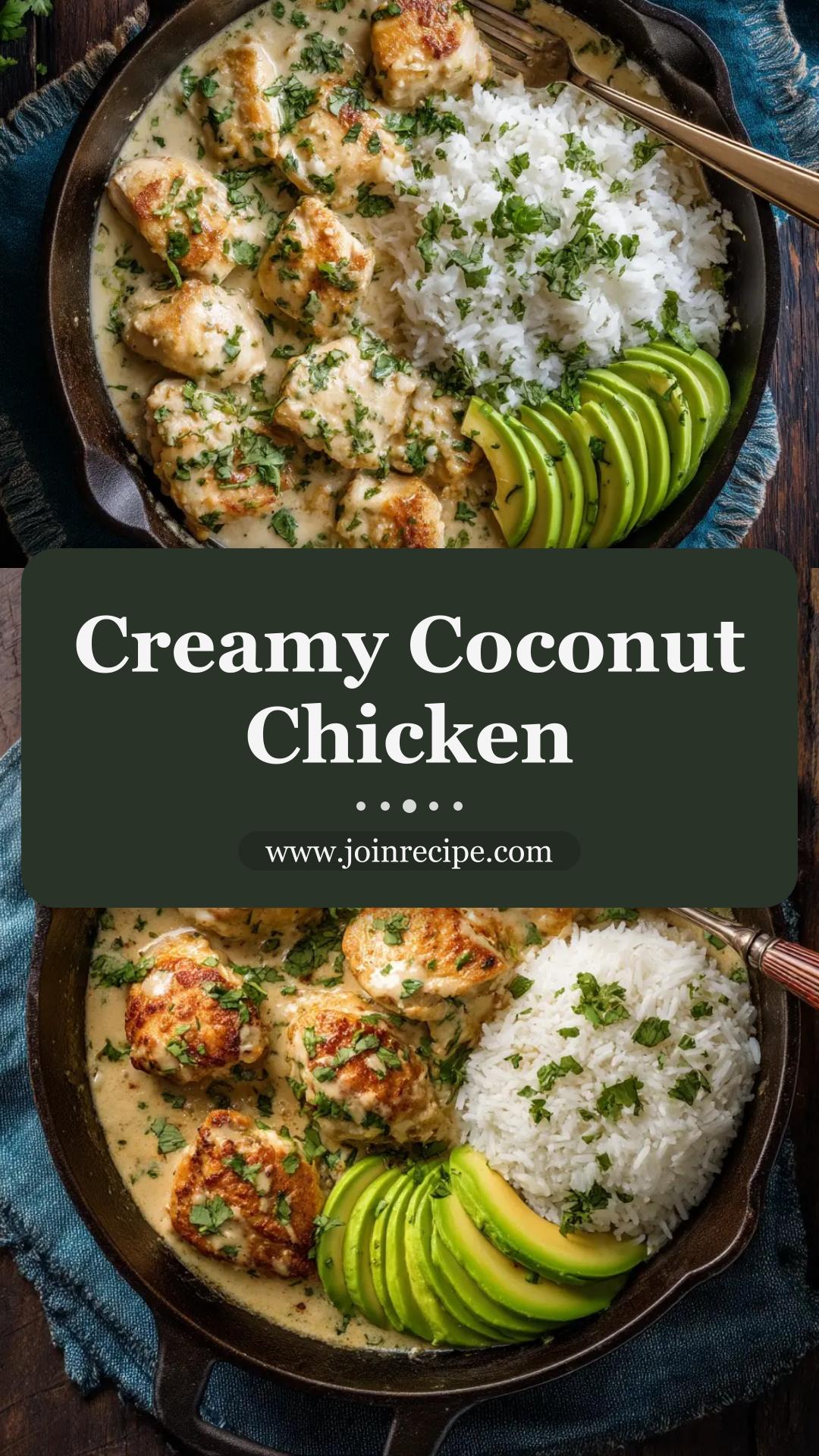 Creamy Coconut Chicken With Garlic and Ginger — pin 1