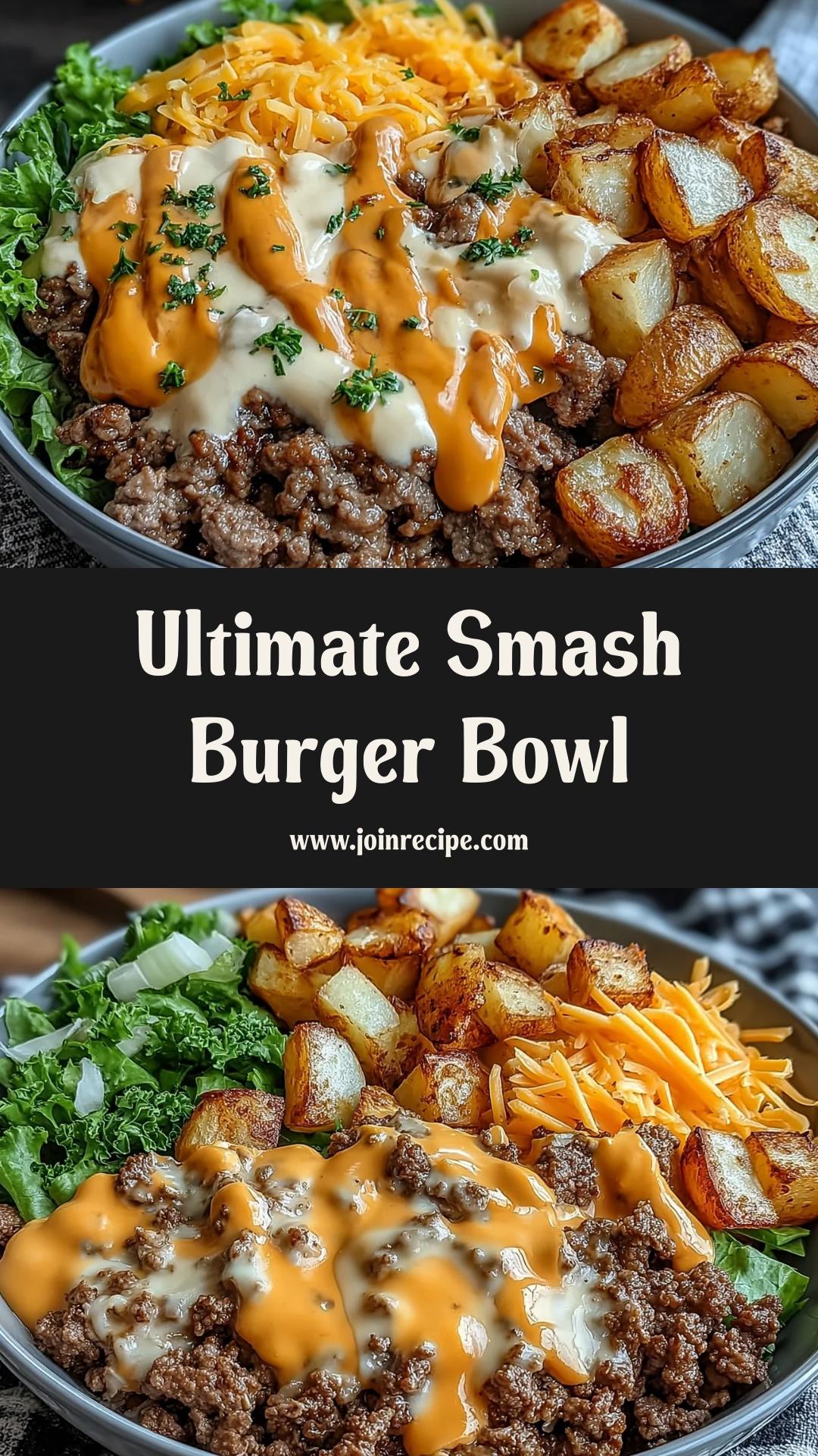Smash Burger Bowl: Comfort Food with Crispy Potatoes and Savory Beef — pin 2