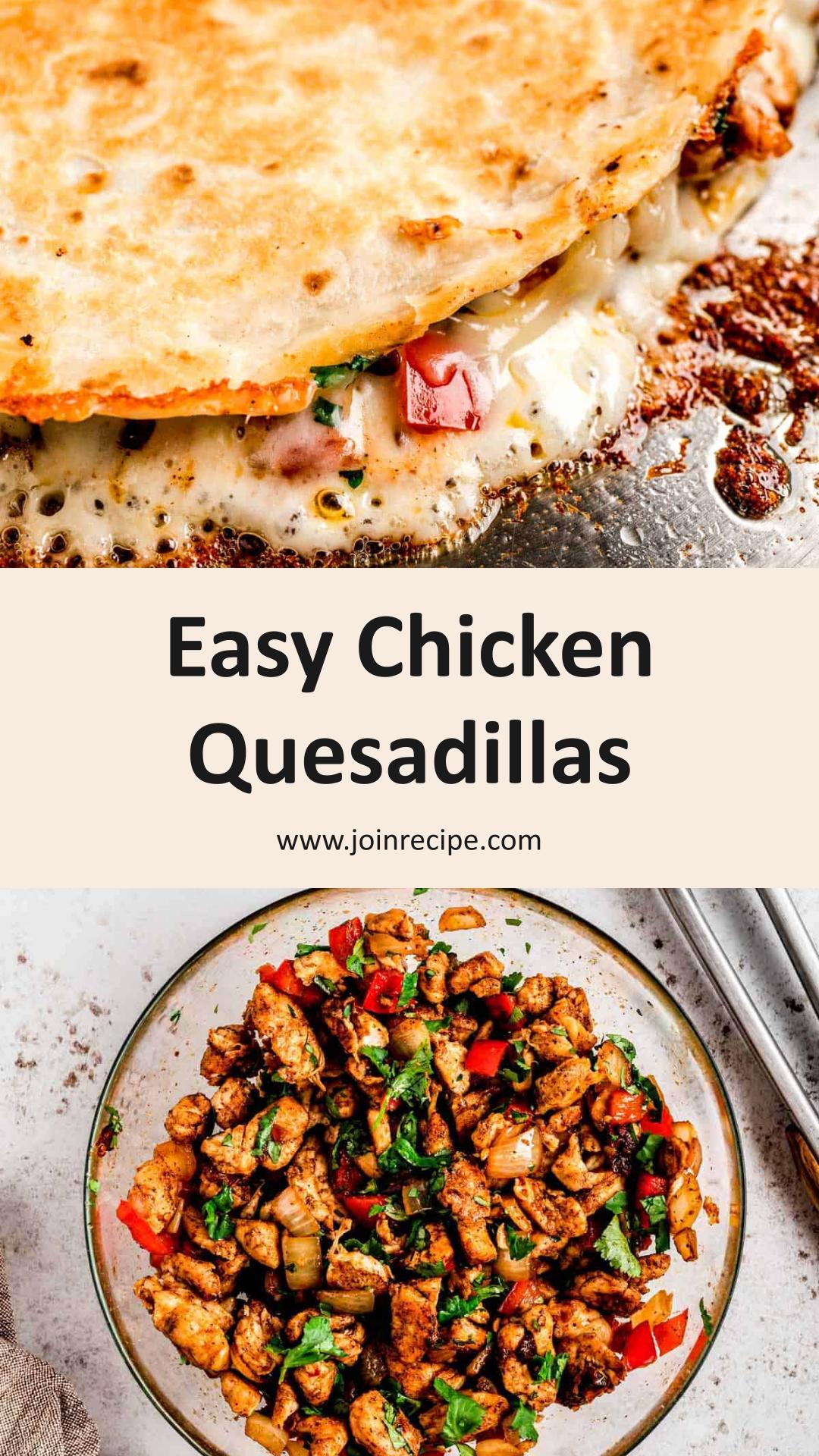 Authentic Chicken Quesadillas with Smoky Chipotle Dip — pin 2