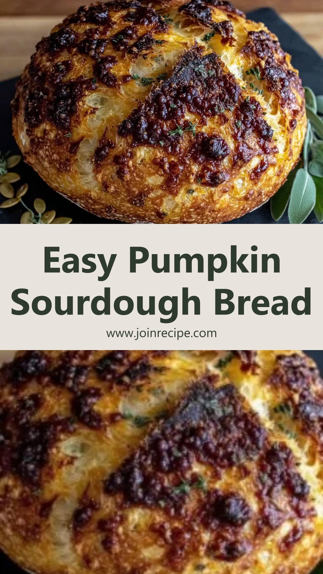 Easy Pumpkin Sourdough Discard Bread: A Quick Fall Favorite — pin 1