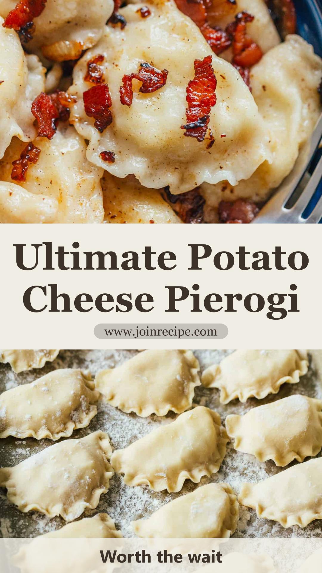 Homemade Potato Cheese Pierogi With Crisp Bacon Butter — pin 3
