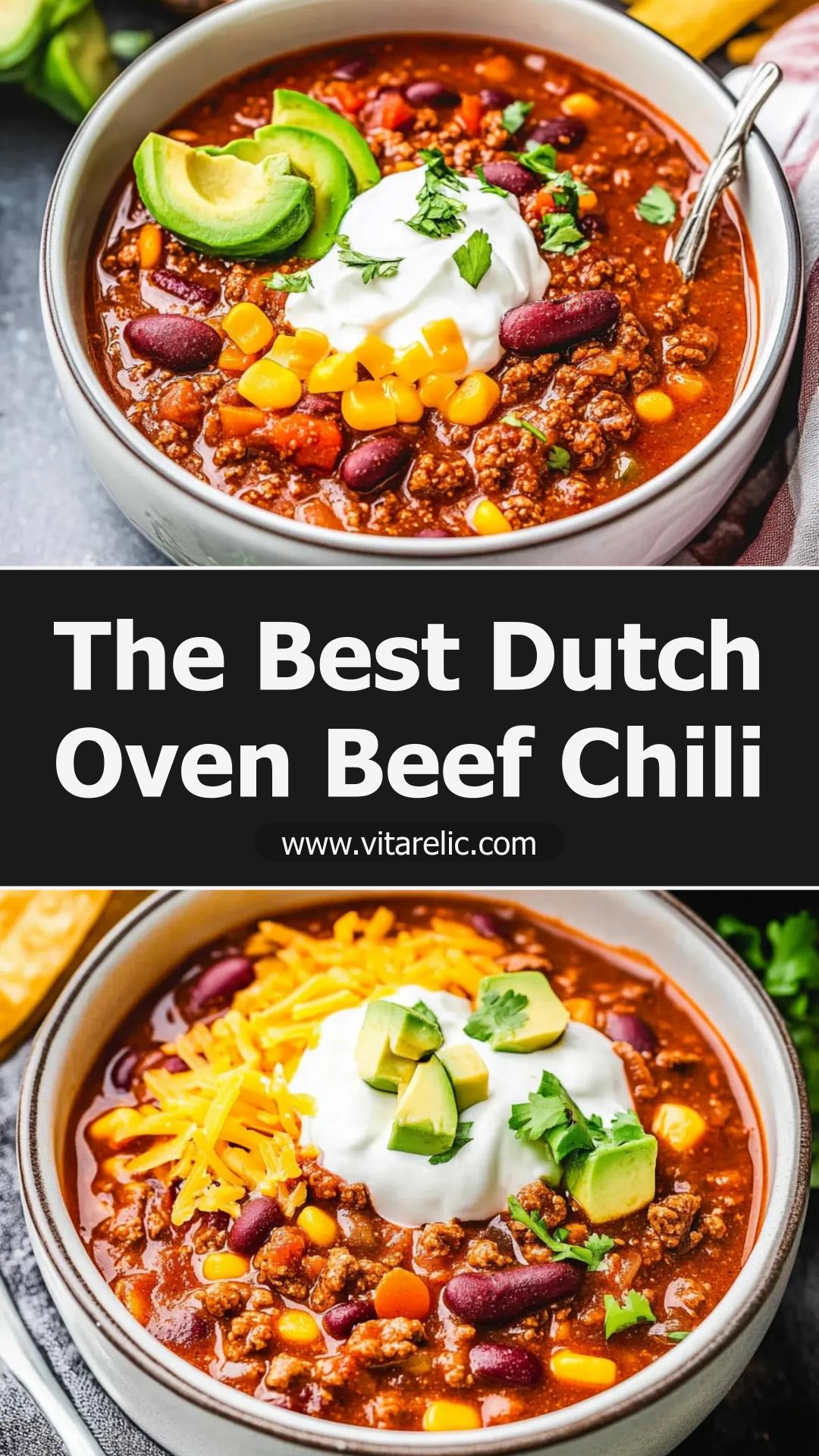 Dutch Oven Beef Chili with Caramelized Onions and Smoked Paprika — pin 2