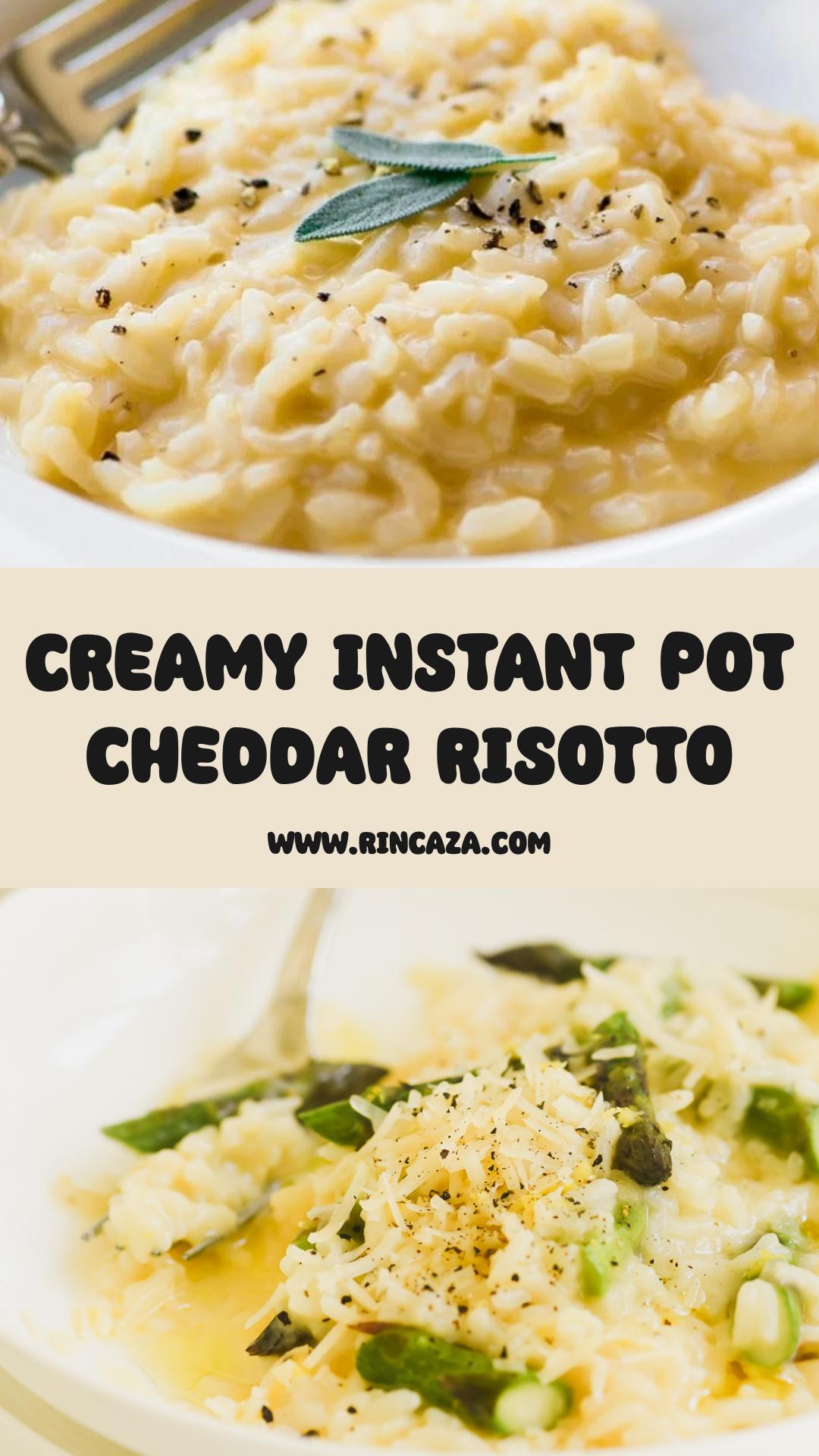 Instant Pot Cheddar Risotto with Fresh Sage and Sharp Cheddar — pin 3