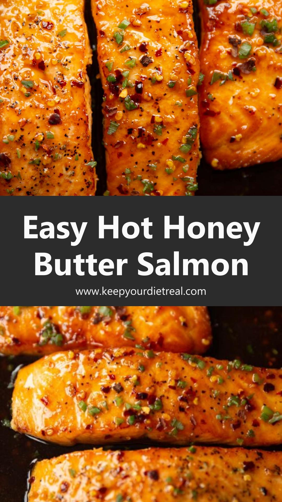 Hot Honey Butter Salmon with Sticky Garlic Soy Glaze — pin 3