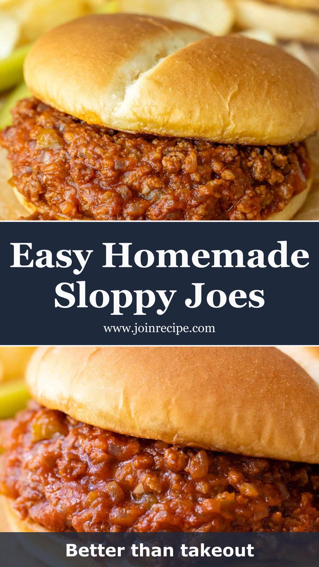Homemade Sloppy Joes with Sweet-Tangy Tomato Sauce — pin 1