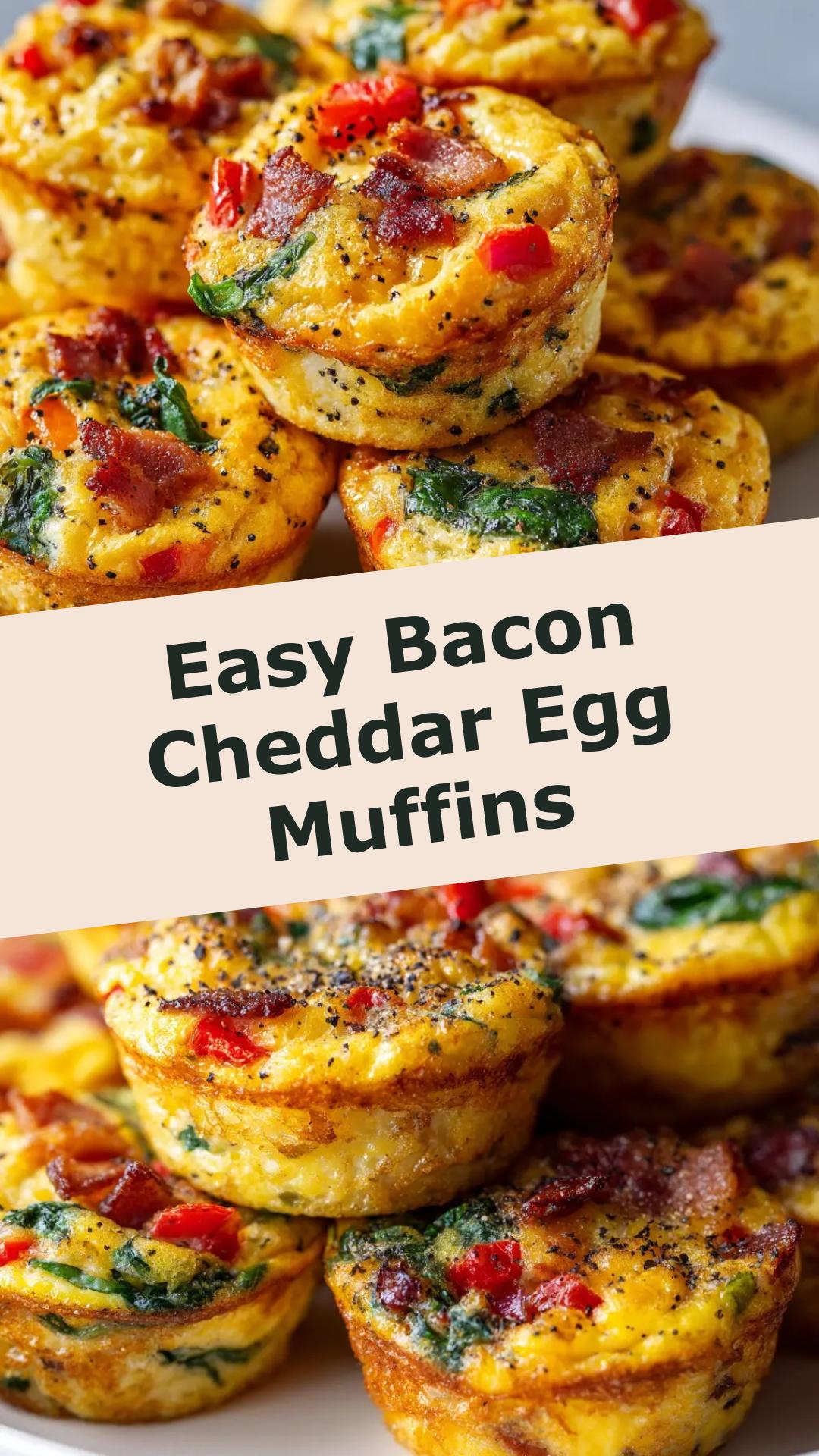 Make-Ahead Egg Muffins With Bacon and Cheddar — pin 1
