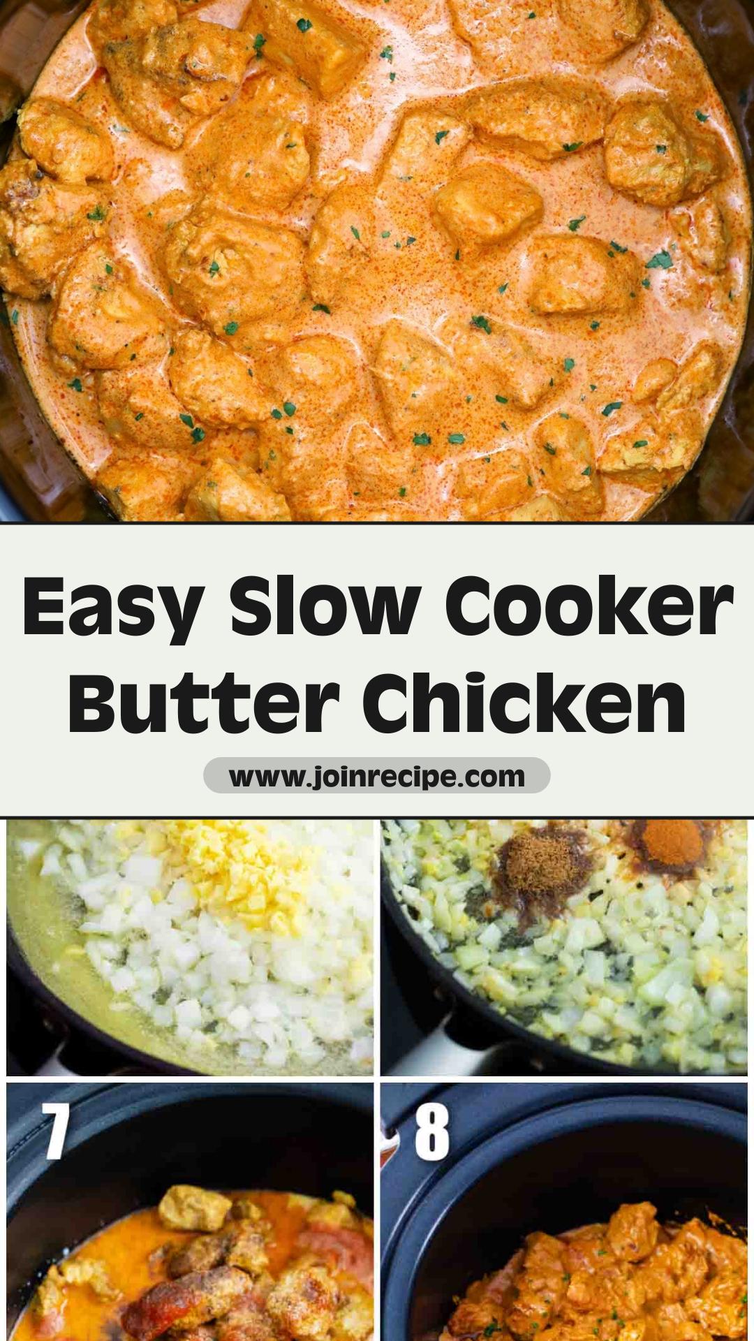 Slow Cooker Butter Chicken With Tomato Cream Curry Sauce — pin 2
