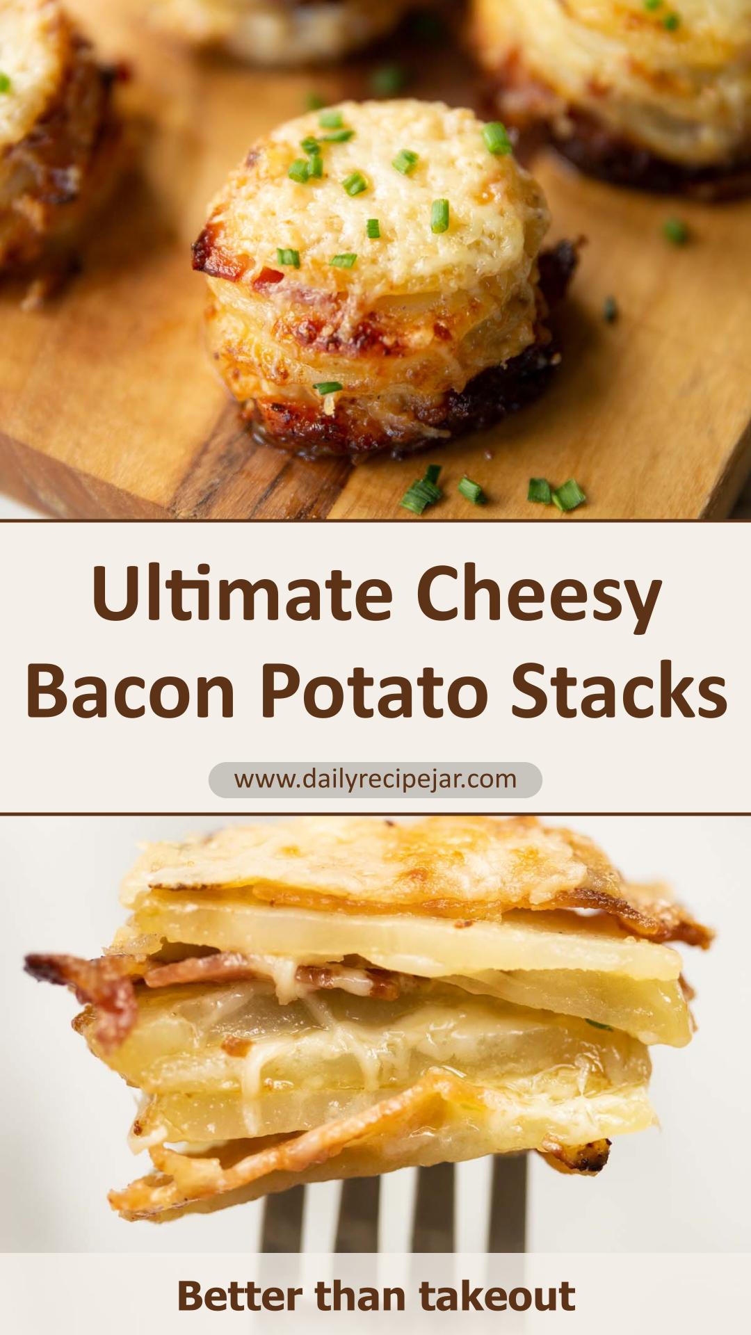 Cheesy Bacon Potato Stacks with Gruyere — pin 2