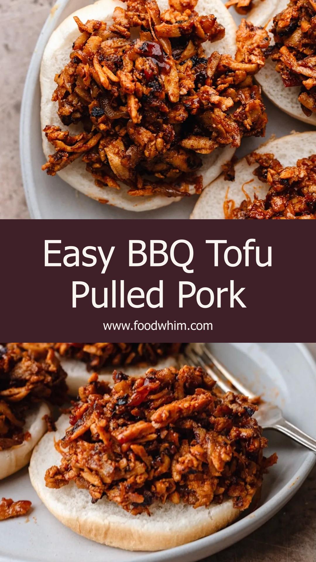 BBQ Tofu Pulled Pork with Sticky Smoky Sauce — pin 1