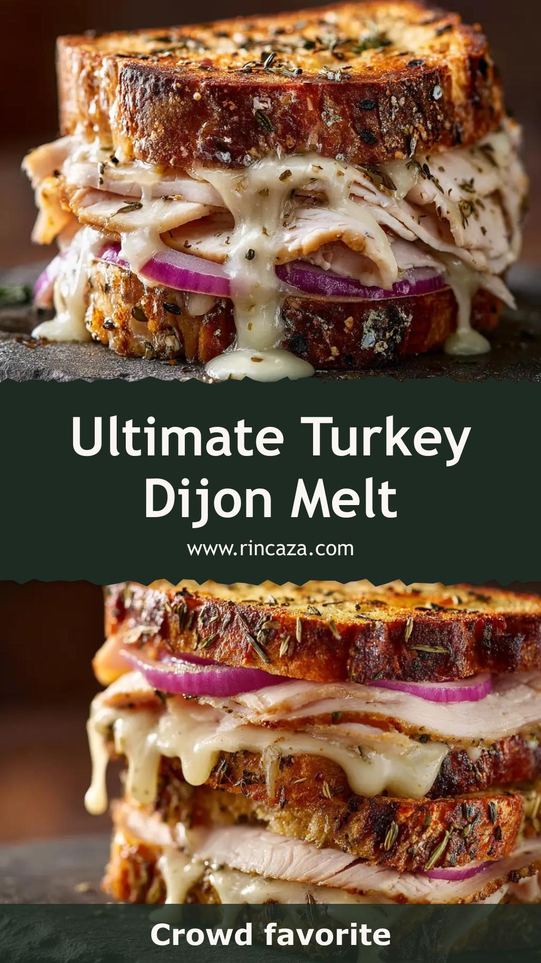 Turkey Dijon Melt with Gruyère and Provolone — pin 1