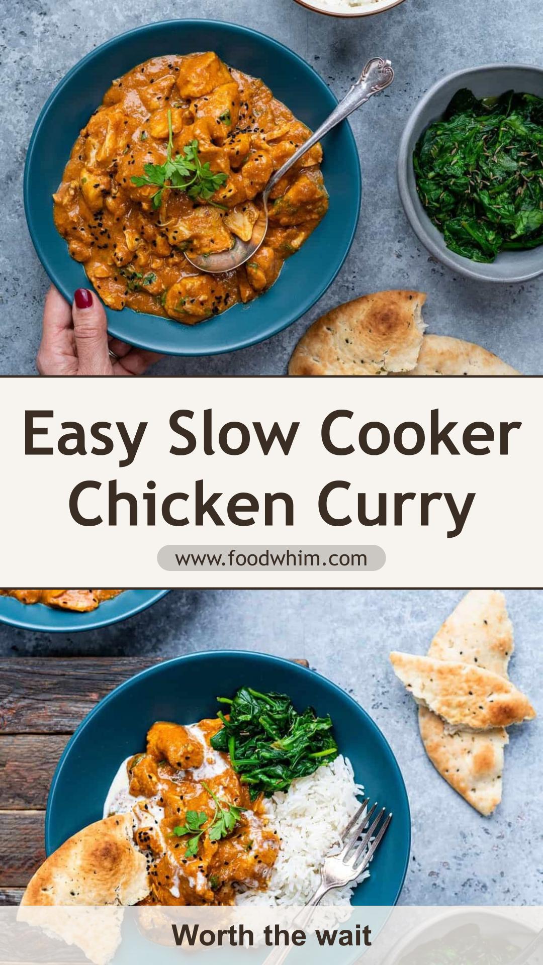 Slow Cooker Chicken Curry With Creamy Spiced Sauce — pin 3