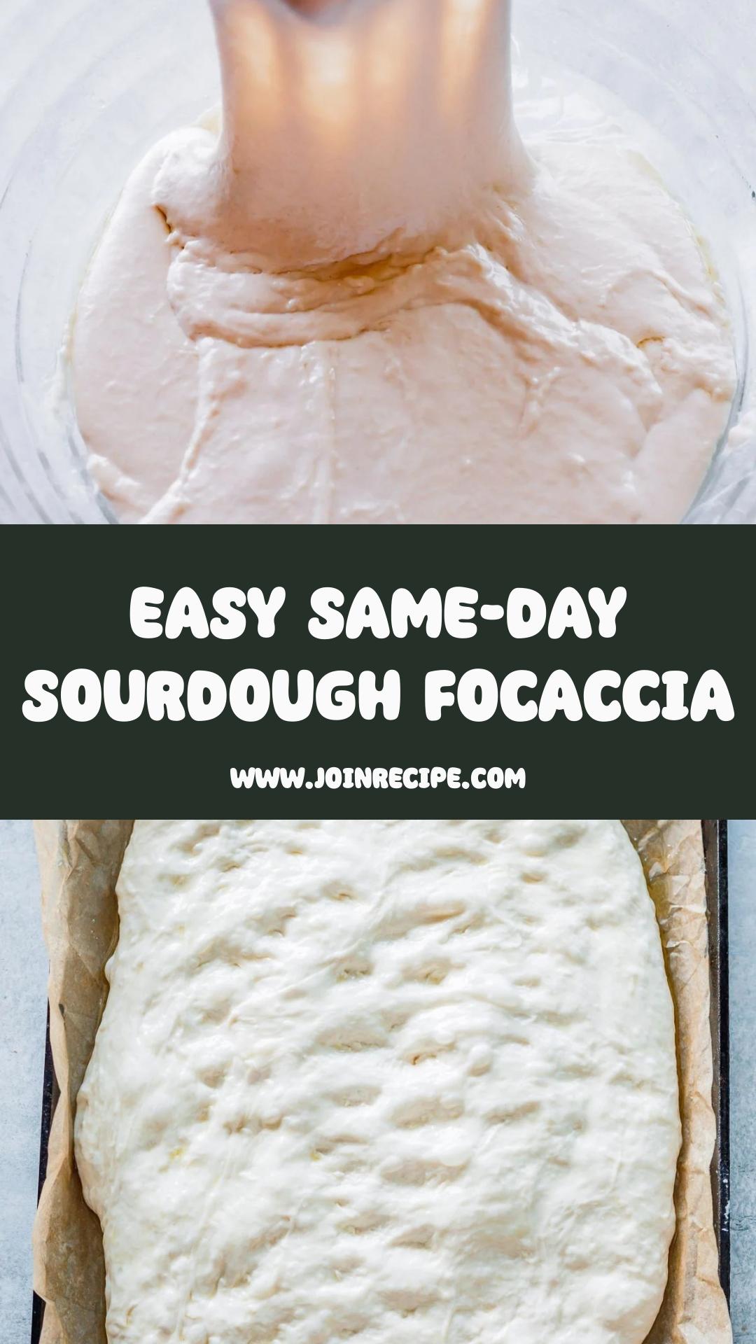 Same-Day Sourdough Focaccia with Crispy Rosemary Crust — pin 1