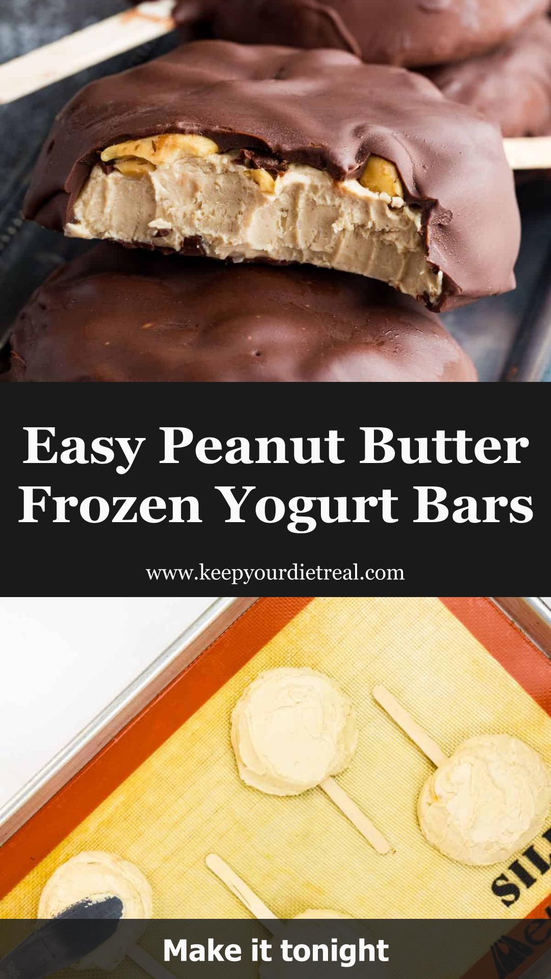 Frozen Chocolate Peanut Butter Banana Greek Yogurt Pops — pin 1