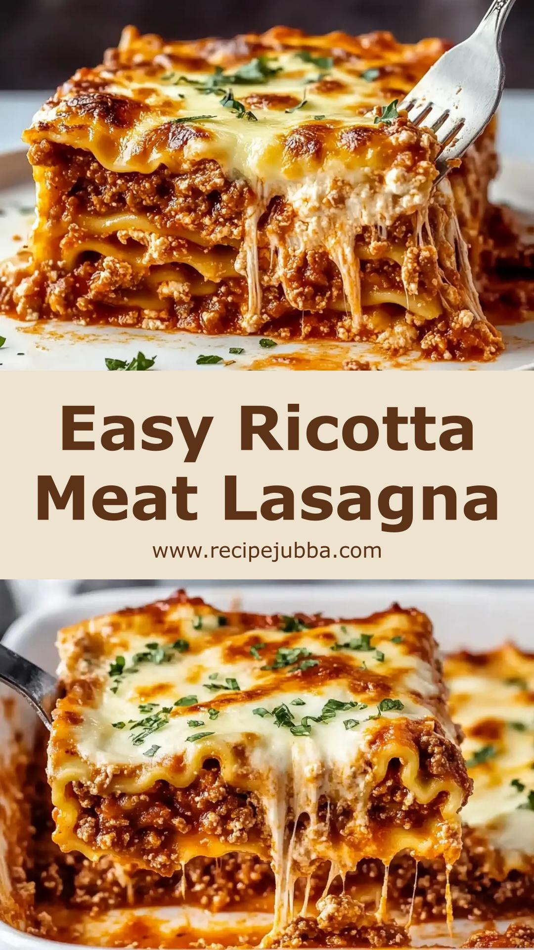 Easy Ricotta Meat Lasagna: Comforting Italian Flavor with No Hassle — pin 2
