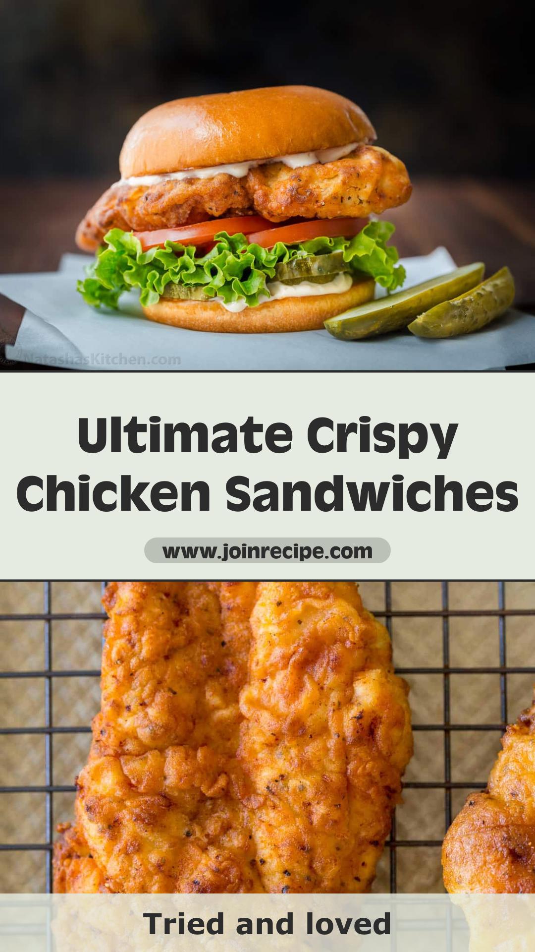Crispy Chicken Sandwiches with Shaggy Seasoned Crust — pin 3