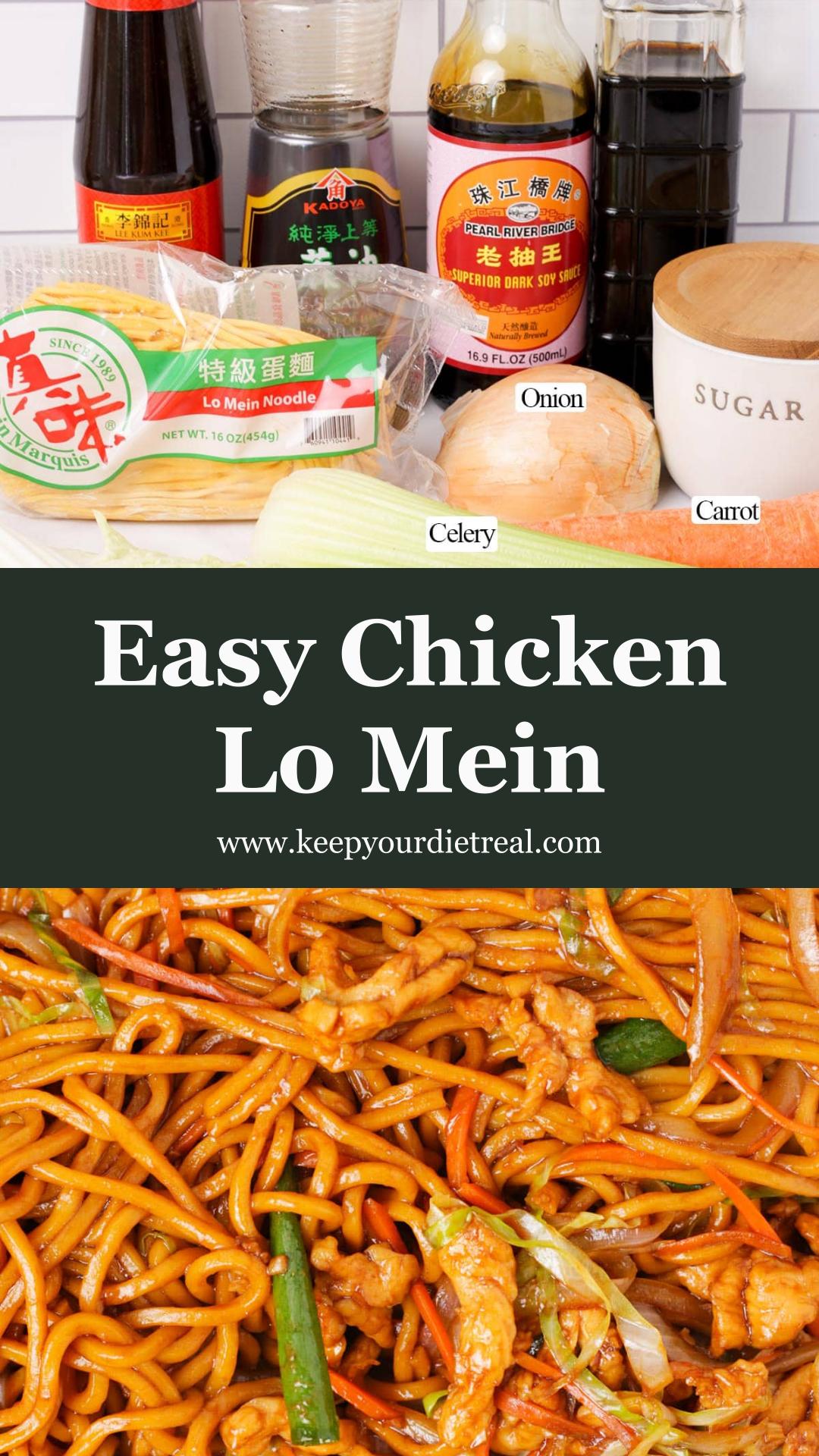 Chicken Lo Mein with Garlicky Egg Noodles and Savory Sauce — pin 2